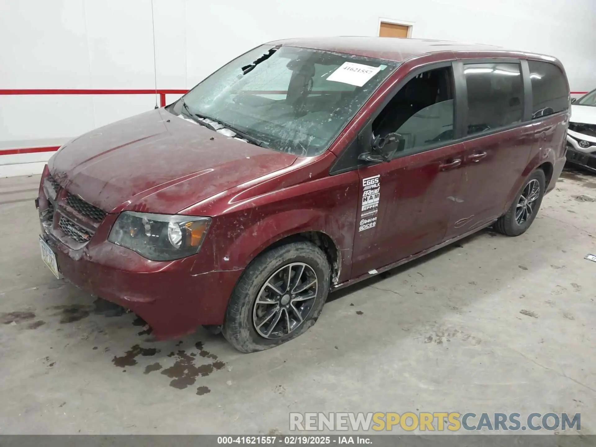 2 fotografías del automóvil dañado 2C4RDGEG1KR640575 DODGE GRAND CARAVAN 2019