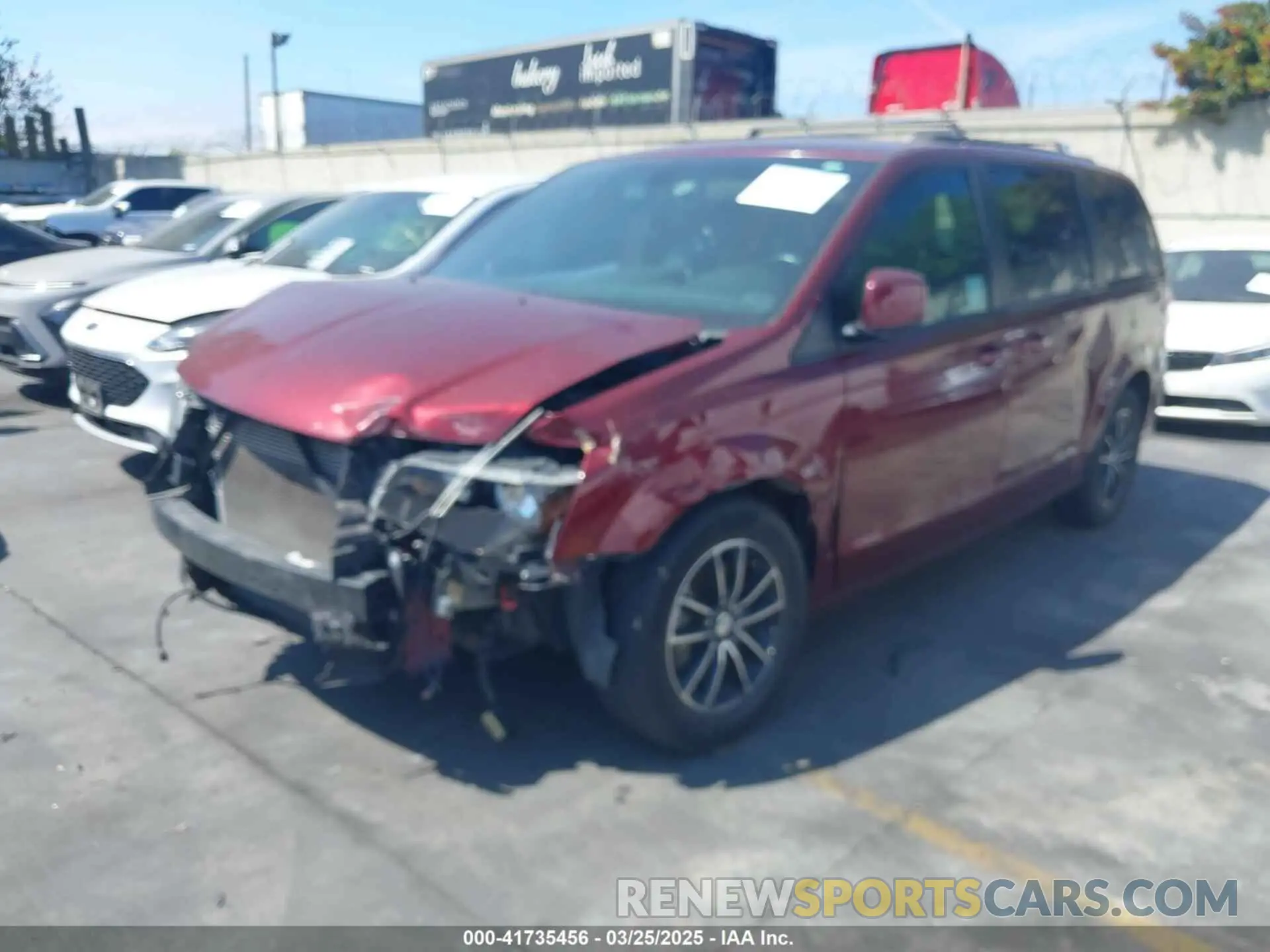 2 fotografías del automóvil dañado 2C4RDGEG4KR611605 DODGE GRAND CARAVAN 2019