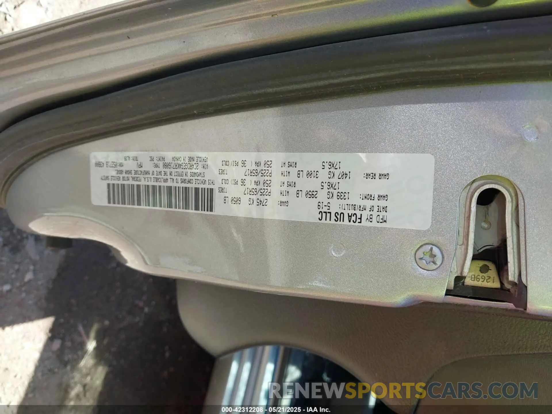9 fotografías del automóvil dañado 2C4RDGEG4KR716080 DODGE GRAND CARAVAN 2019