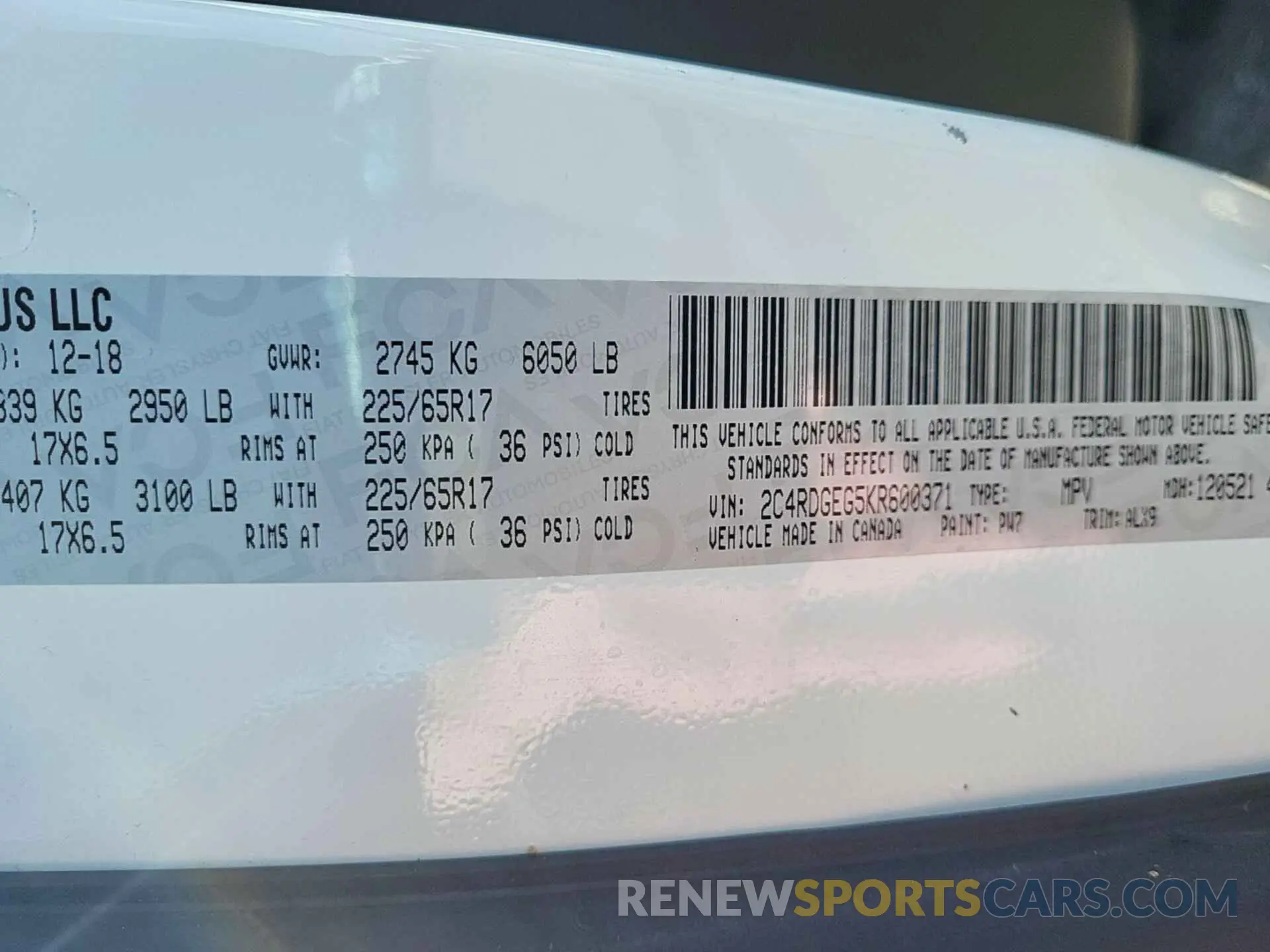 24 fotografías del automóvil dañado 2C4RDGEG5KR600371 DODGE GRAND CARAVAN 2019