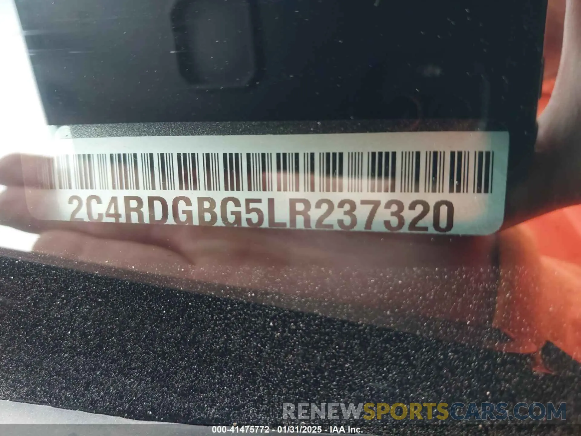 9 fotografías del automóvil dañado 2C4RDGBG5LR237320 DODGE GRAND CARAVAN 2020