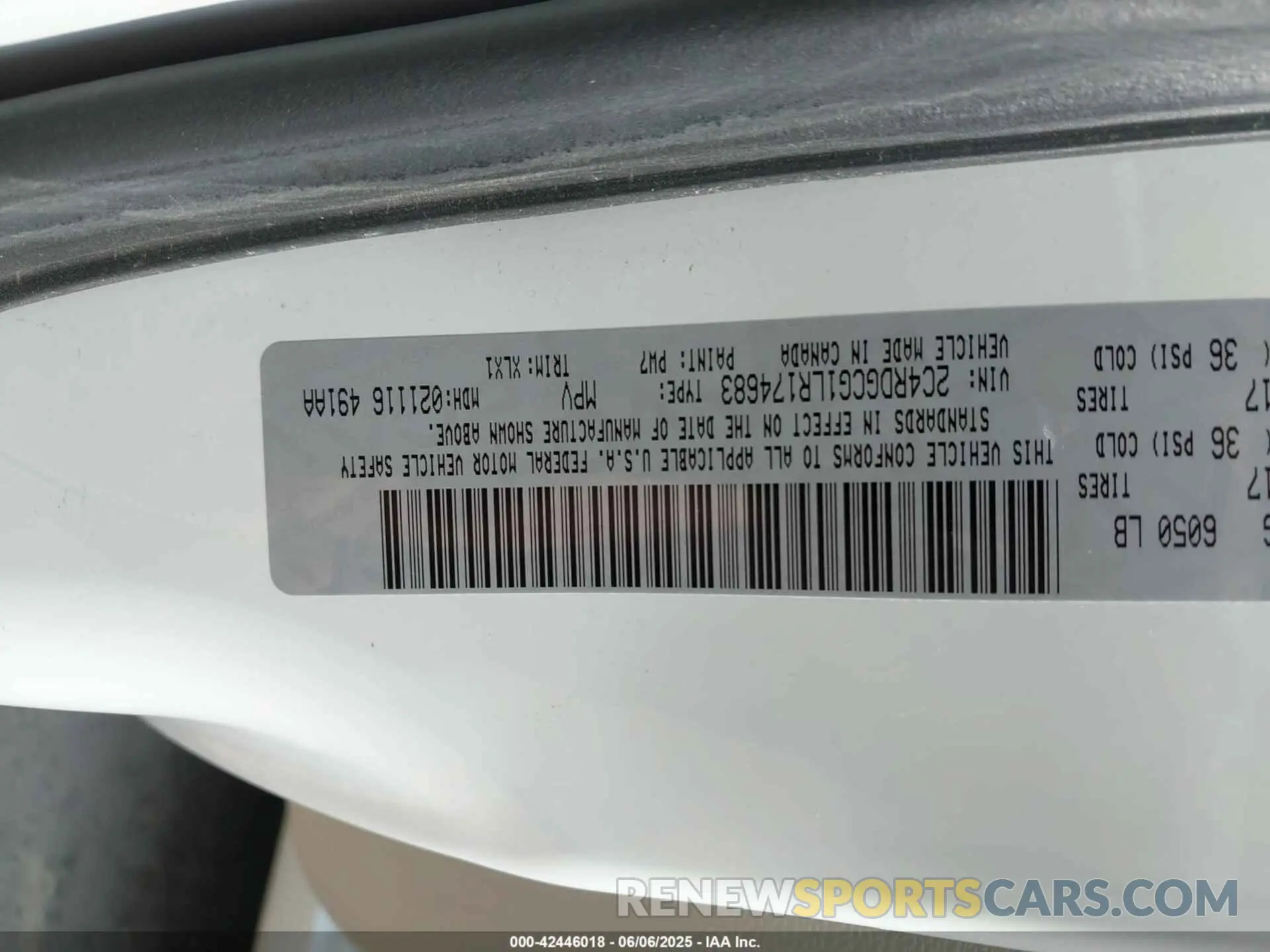 9 fotografías del automóvil dañado 2C4RDGCG1LR174683 DODGE GRAND CARAVAN 2020