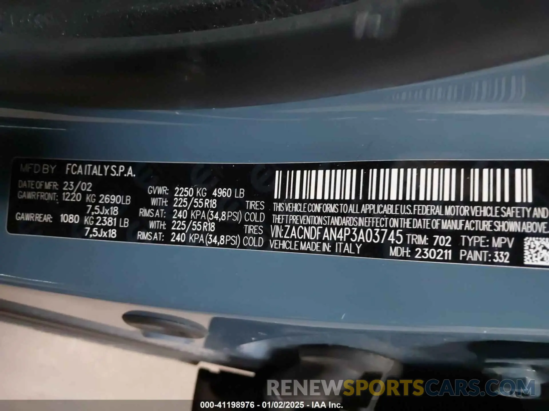 9 fotografías del automóvil dañado ZACNDFAN4P3A03745 DODGE HORNET 2023