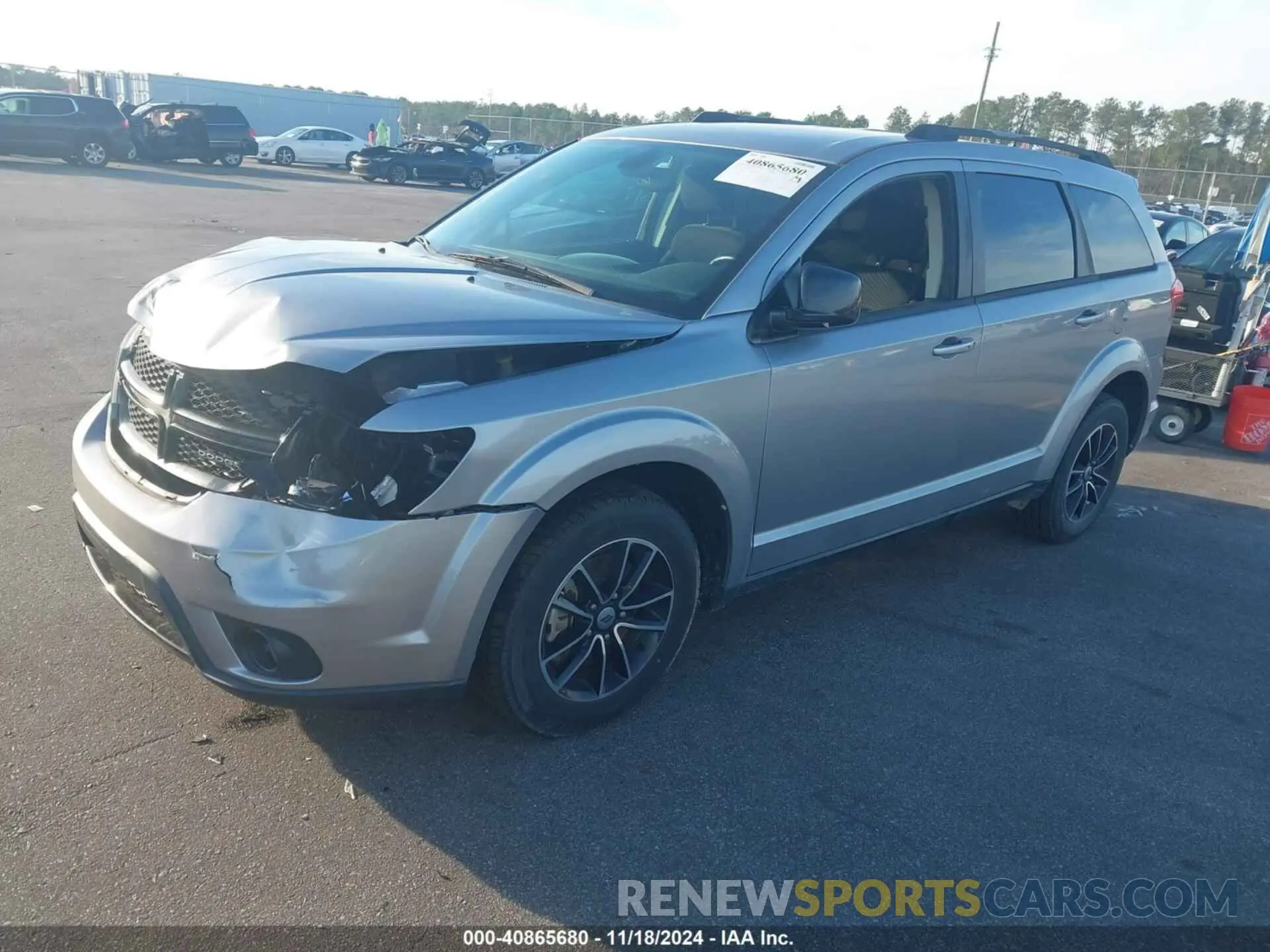 2 fotografías del automóvil dañado 3C4PDCBG6JT526376 DODGE JOURNEY 2018