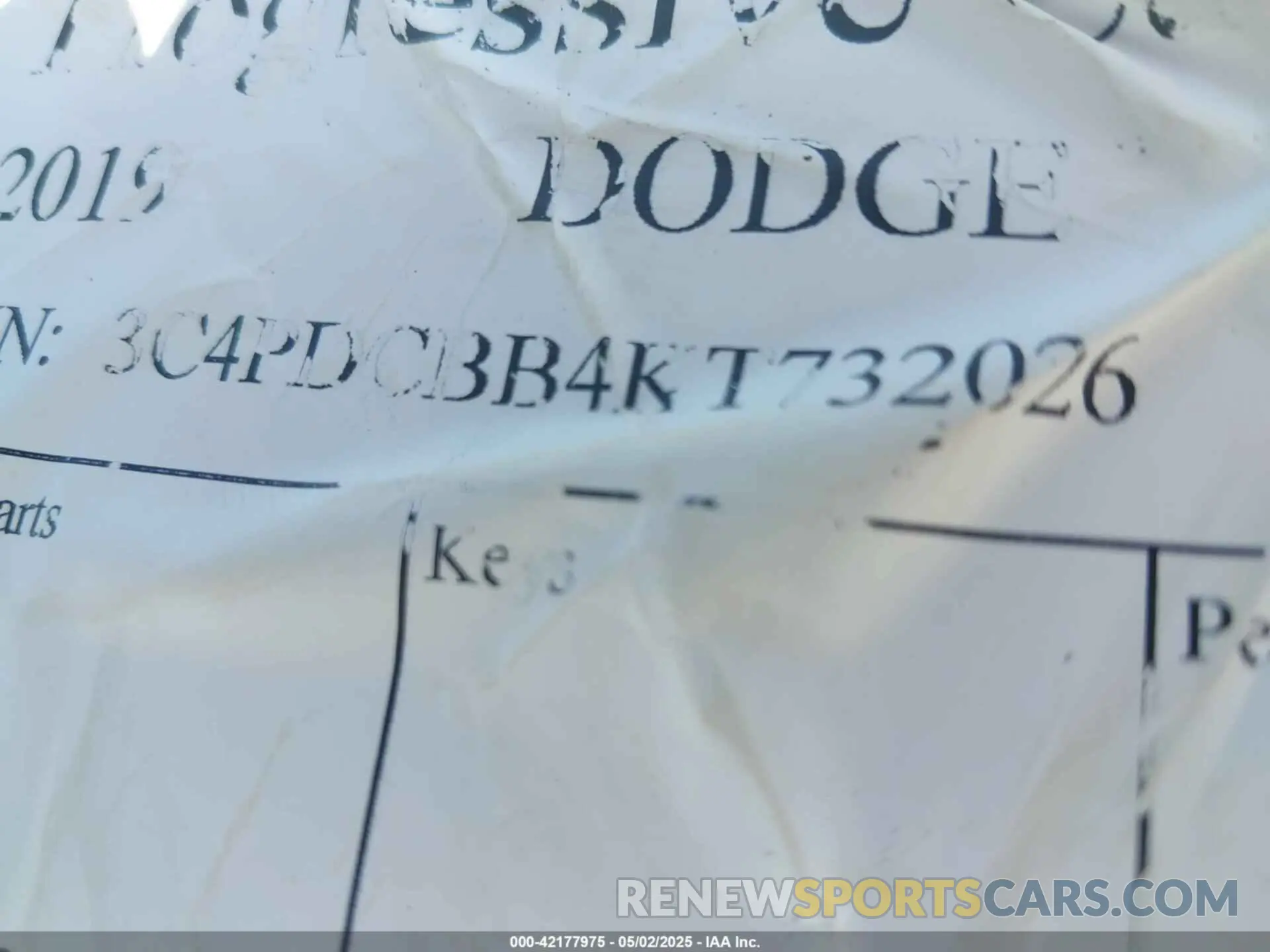 9 fotografías del automóvil dañado 3C4PDCBB4KT732026 DODGE JOURNEY 2019