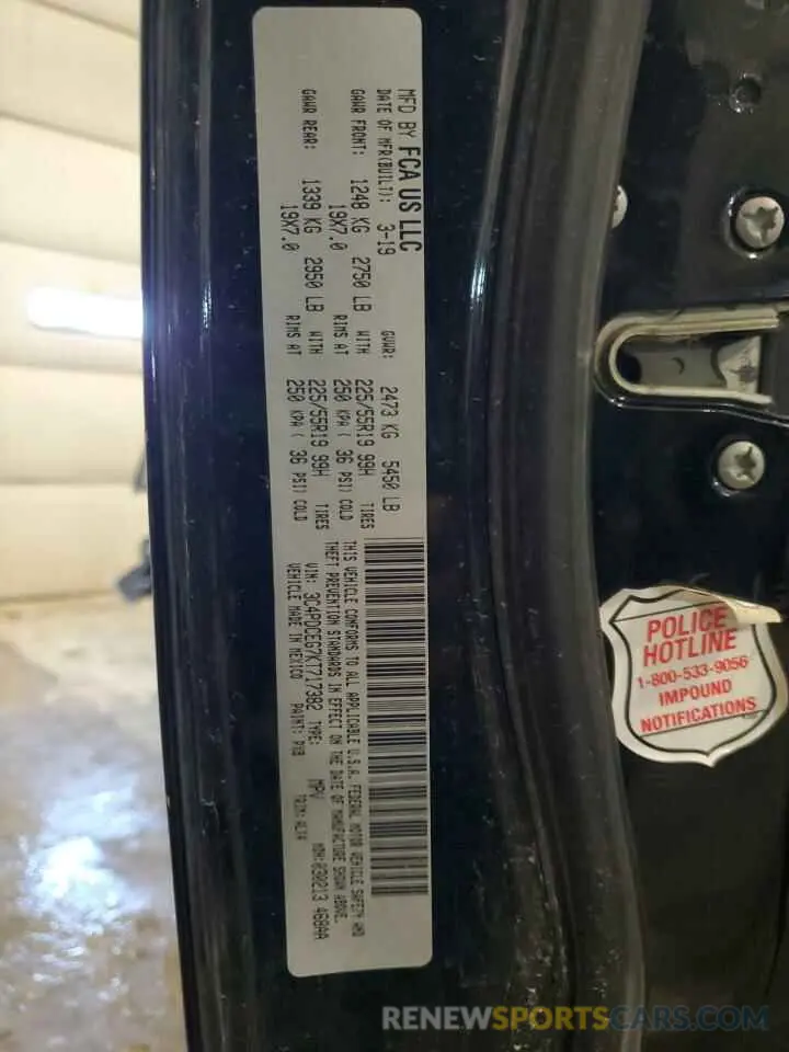14 fotografías del automóvil dañado 3C4PDCEG7KT717382 DODGE JOURNEY 2019