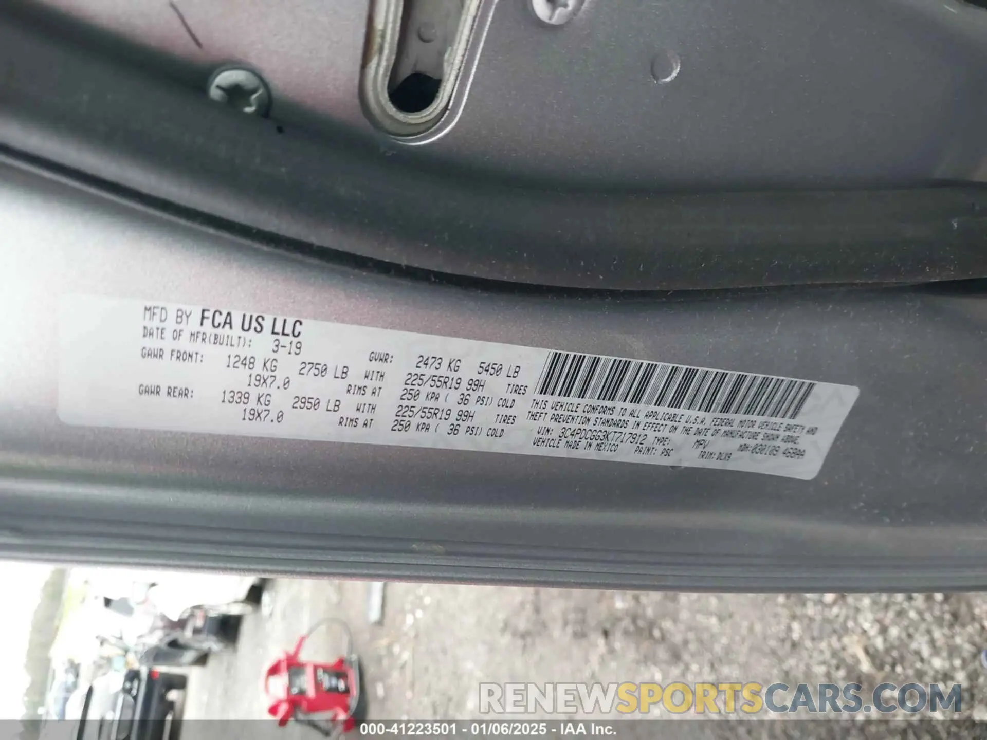 9 fotografías del automóvil dañado 3C4PDCGG3KT717912 DODGE JOURNEY 2019