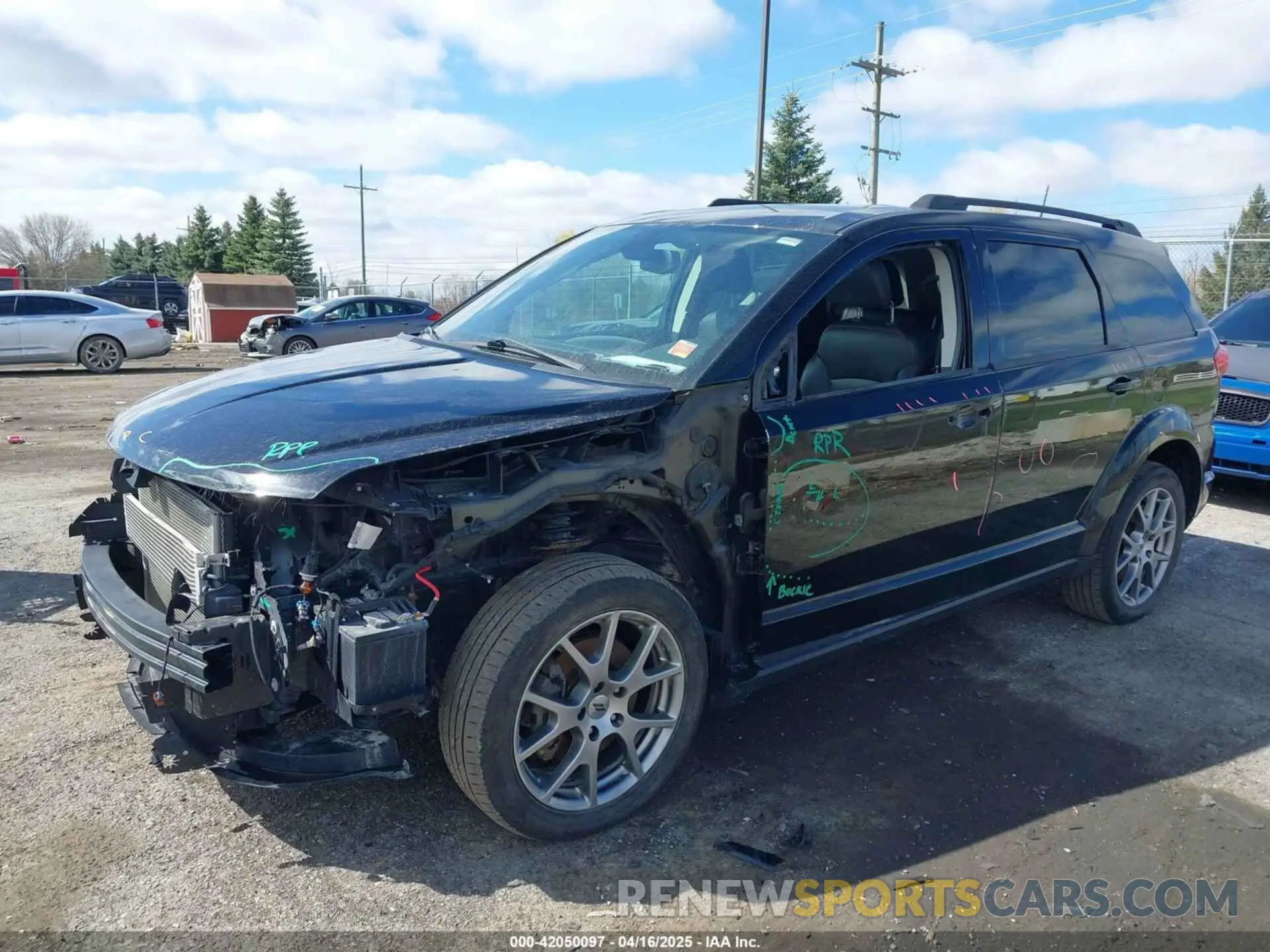 2 fotografías del automóvil dañado 3C4PDDEG9KT687890 DODGE JOURNEY 2019