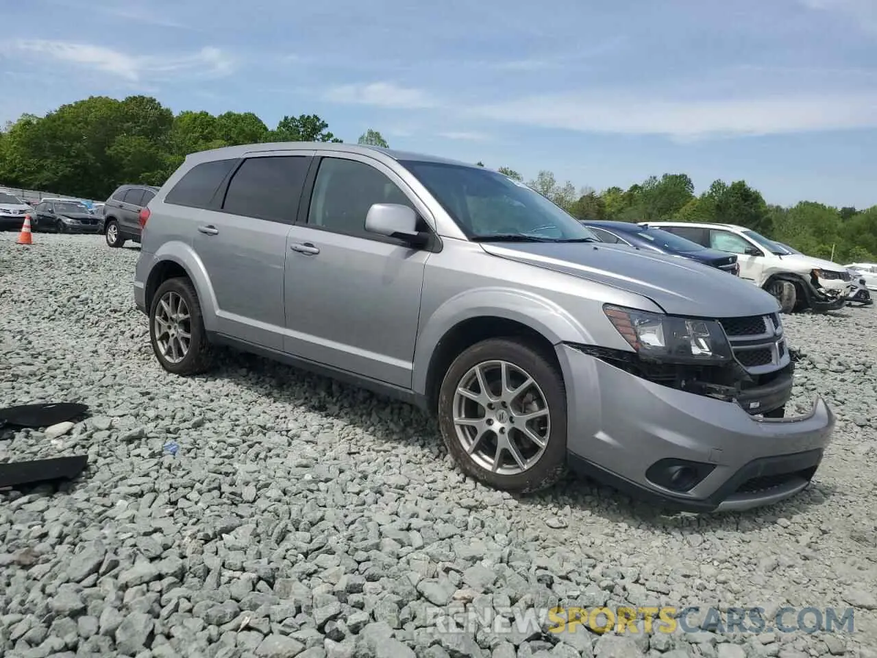 4 fotografías del automóvil dañado 3C4PDDEG9KT784619 DODGE JOURNEY 2019