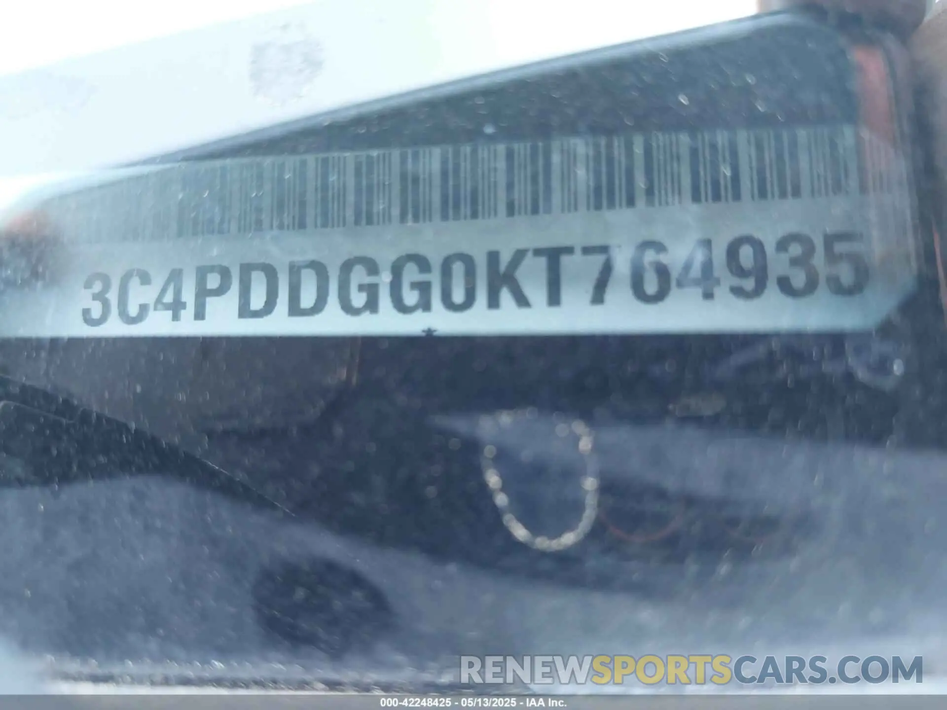 9 fotografías del automóvil dañado 3C4PDDGG0KT764935 DODGE JOURNEY 2019
