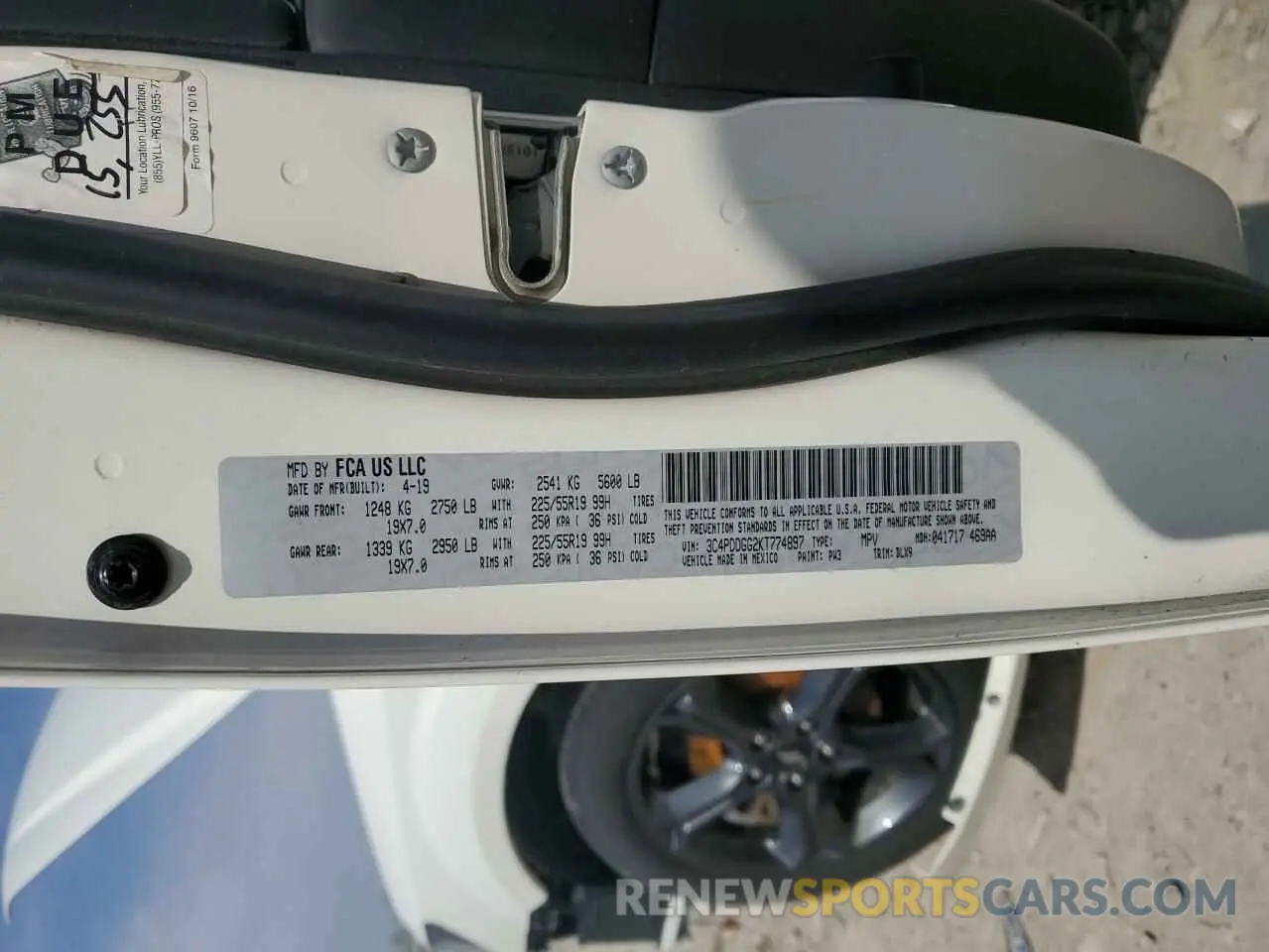 12 fotografías del automóvil dañado 3C4PDDGG2KT774897 DODGE JOURNEY 2019