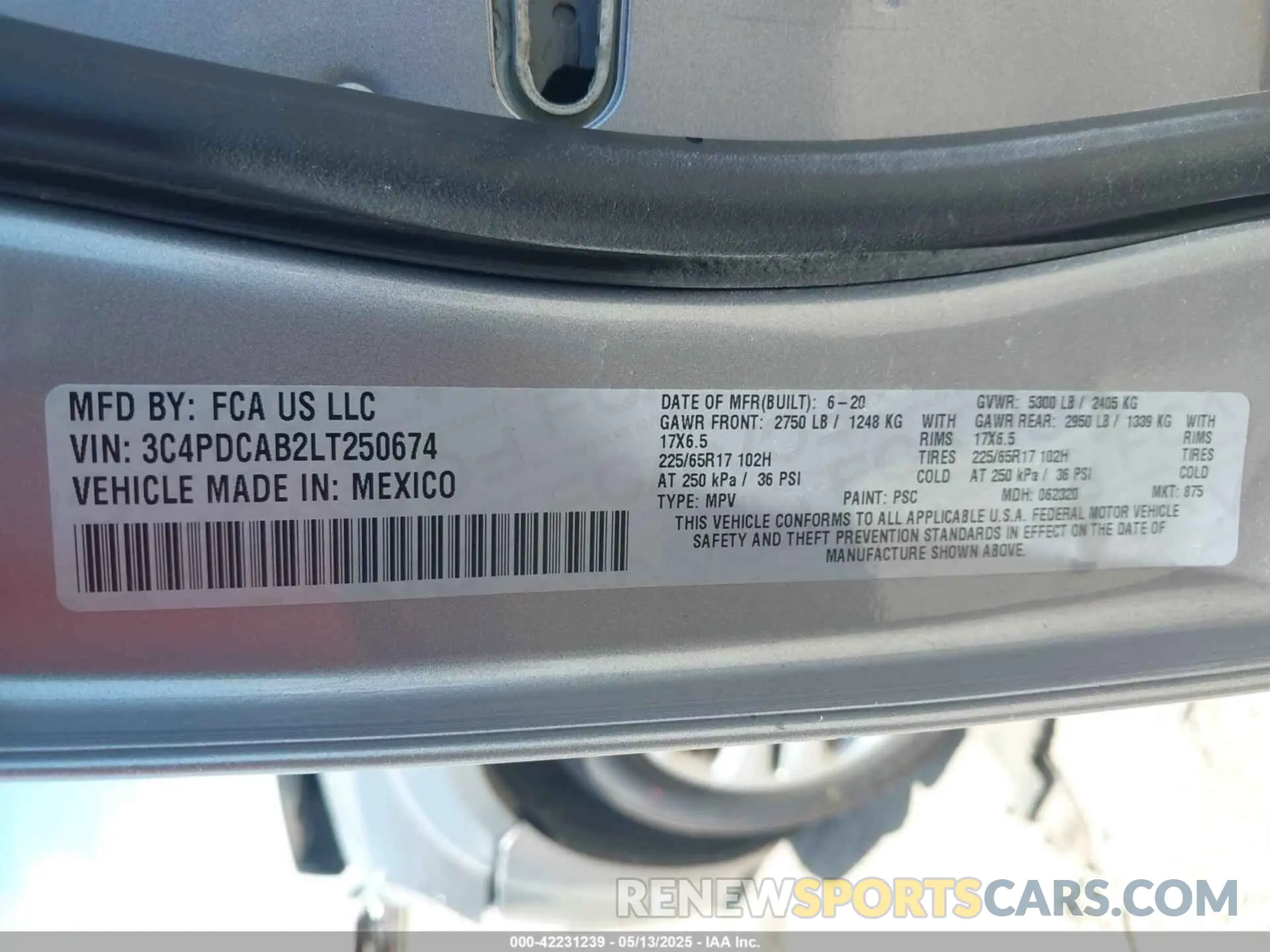 9 fotografías del automóvil dañado 3C4PDCAB2LT250674 DODGE JOURNEY 2020