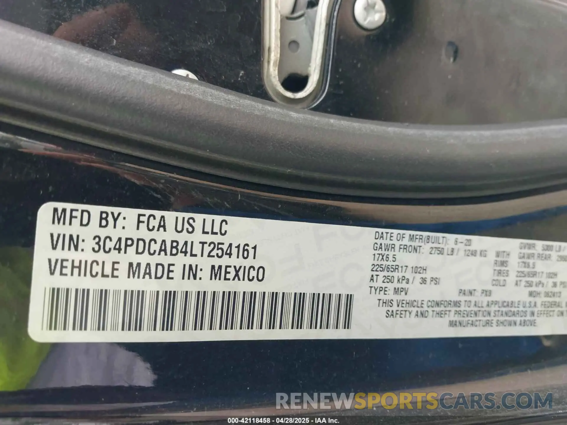 9 fotografías del automóvil dañado 3C4PDCAB4LT254161 DODGE JOURNEY 2020