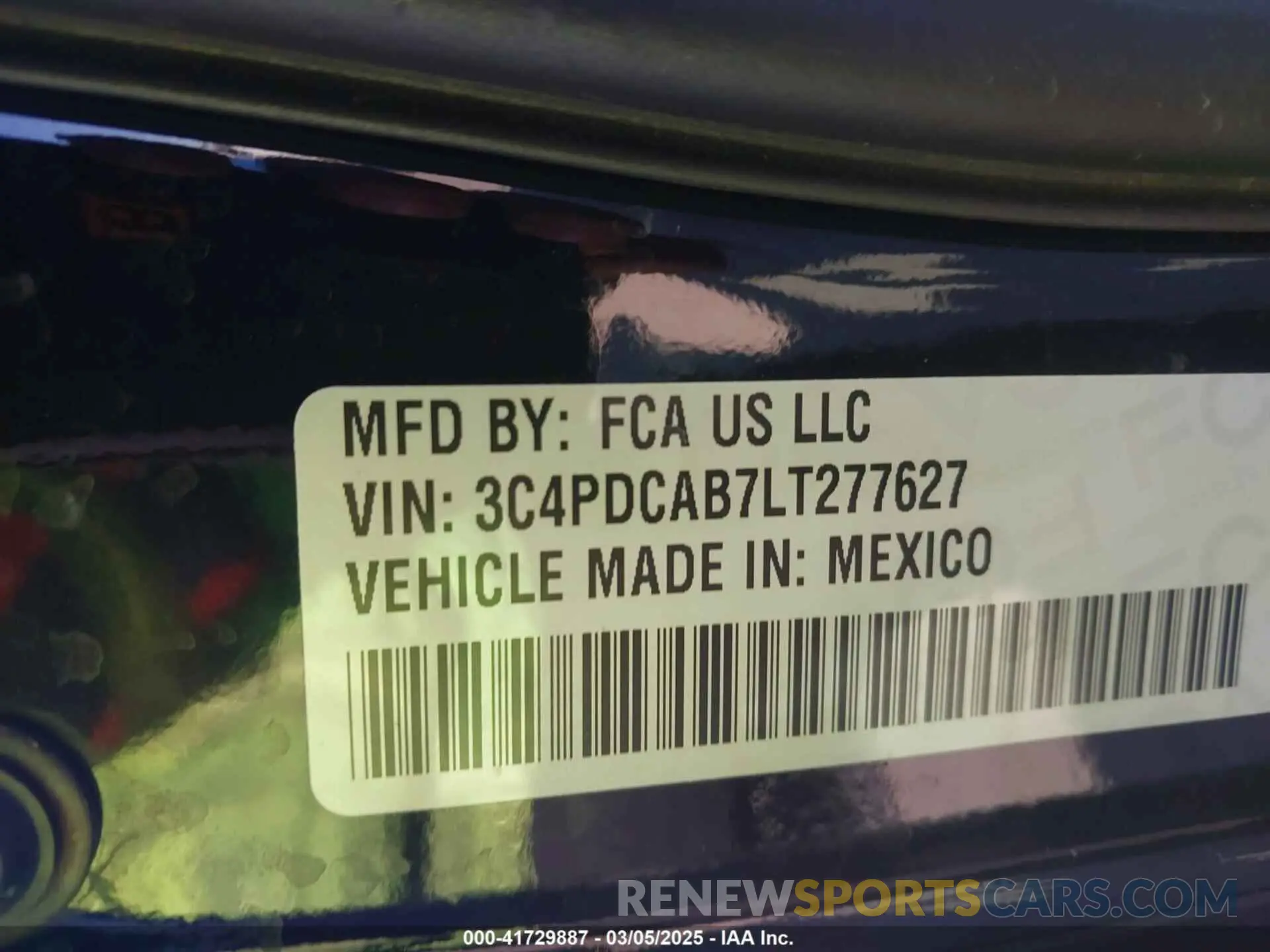 9 fotografías del automóvil dañado 3C4PDCAB7LT277627 DODGE JOURNEY 2020