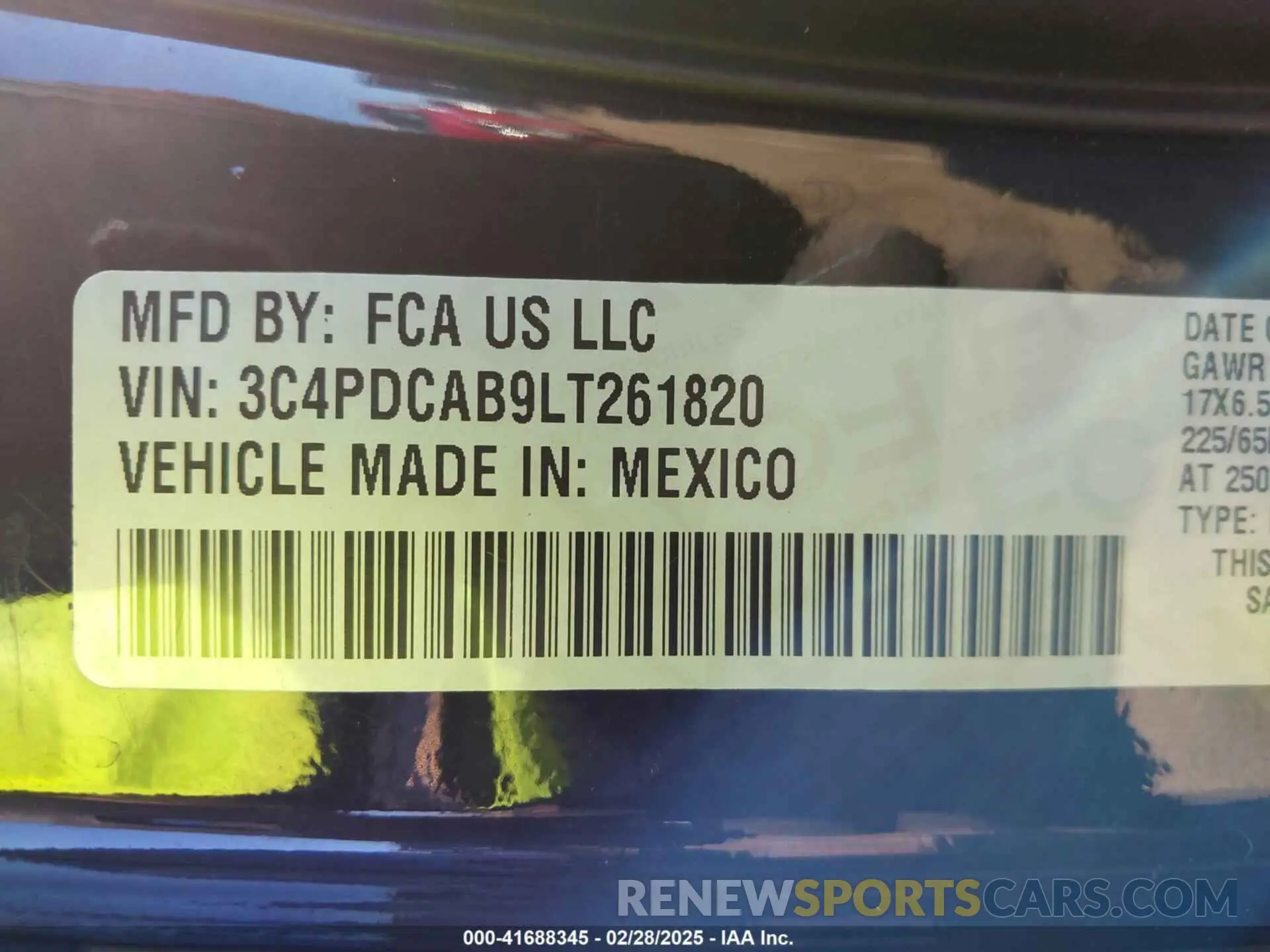 9 fotografías del automóvil dañado 3C4PDCAB9LT261820 DODGE JOURNEY 2020