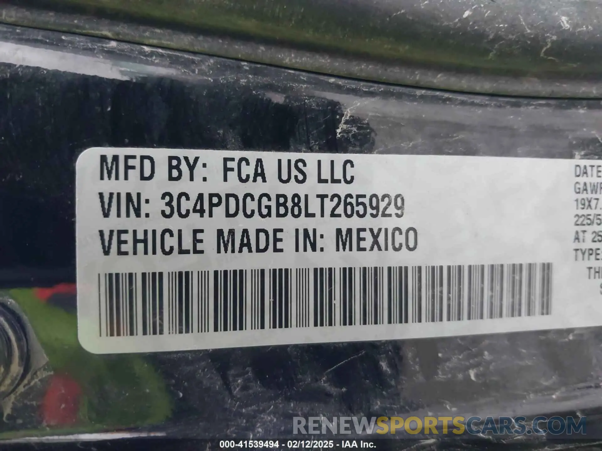 9 fotografías del automóvil dañado 3C4PDCGB8LT265929 DODGE JOURNEY 2020