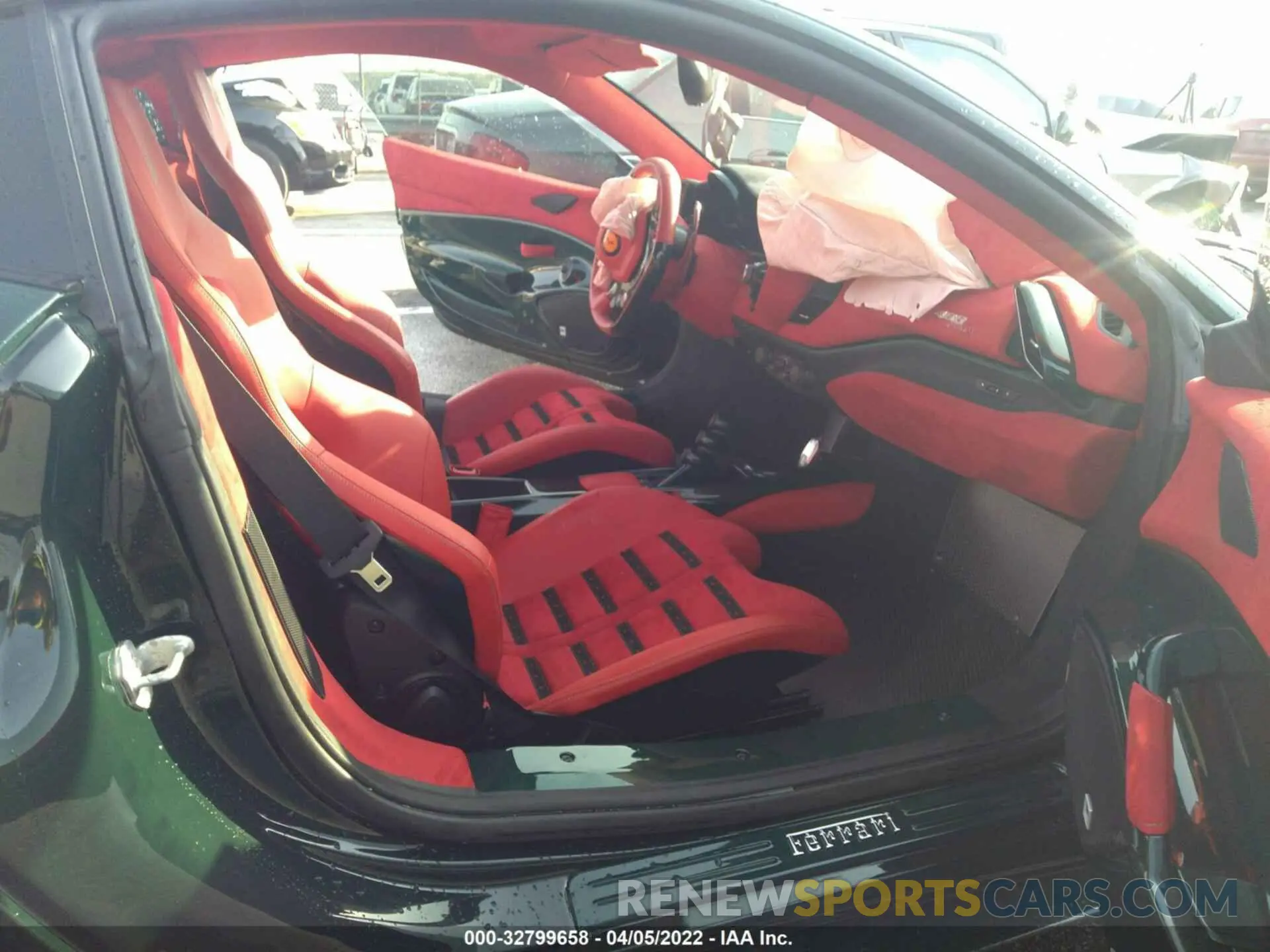 5 fotografías del automóvil dañado ZFF90HLA5L0258062 FERRARI 488 PISTA 2020