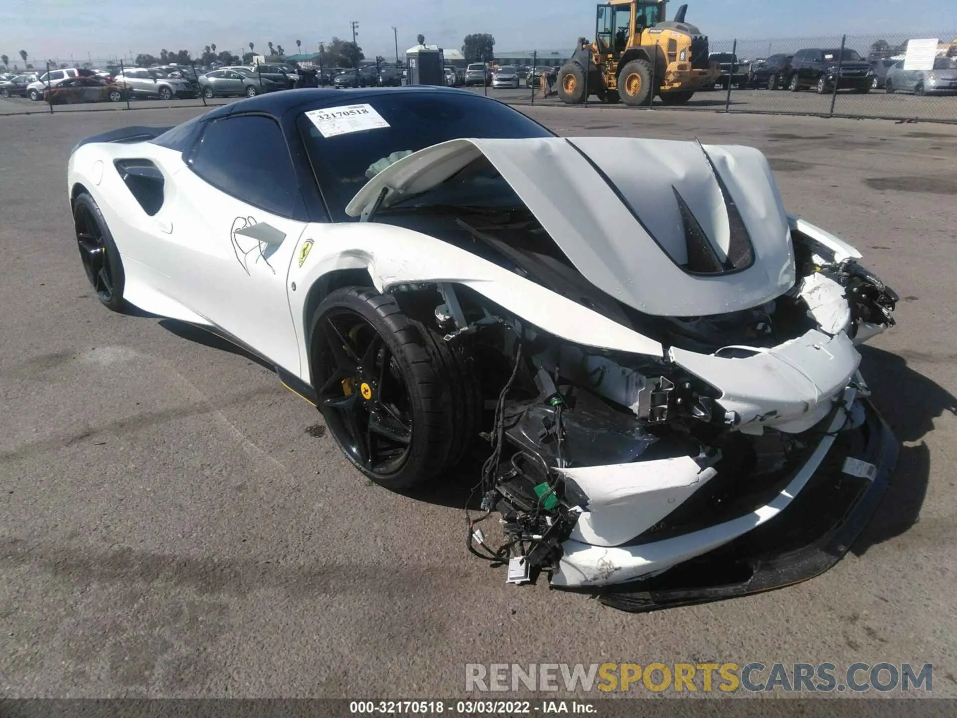 1 fotografías del automóvil dañado ZFF93LMA4M0263862 FERRARI F8 SPIDER 2021