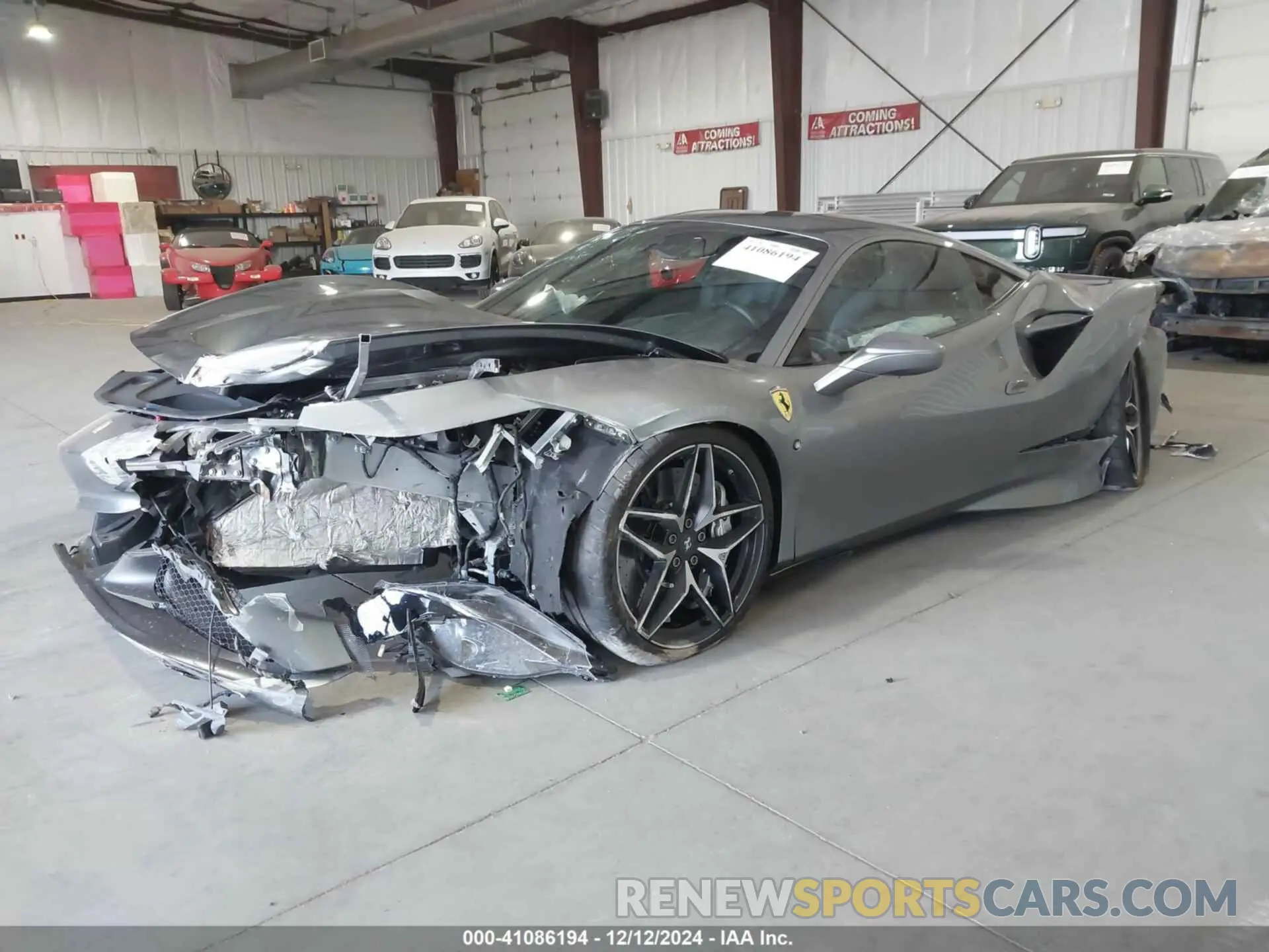 2 fotografías del automóvil dañado ZFF92LLA9N0270358 FERRARI F8 TRIBUTO 2022