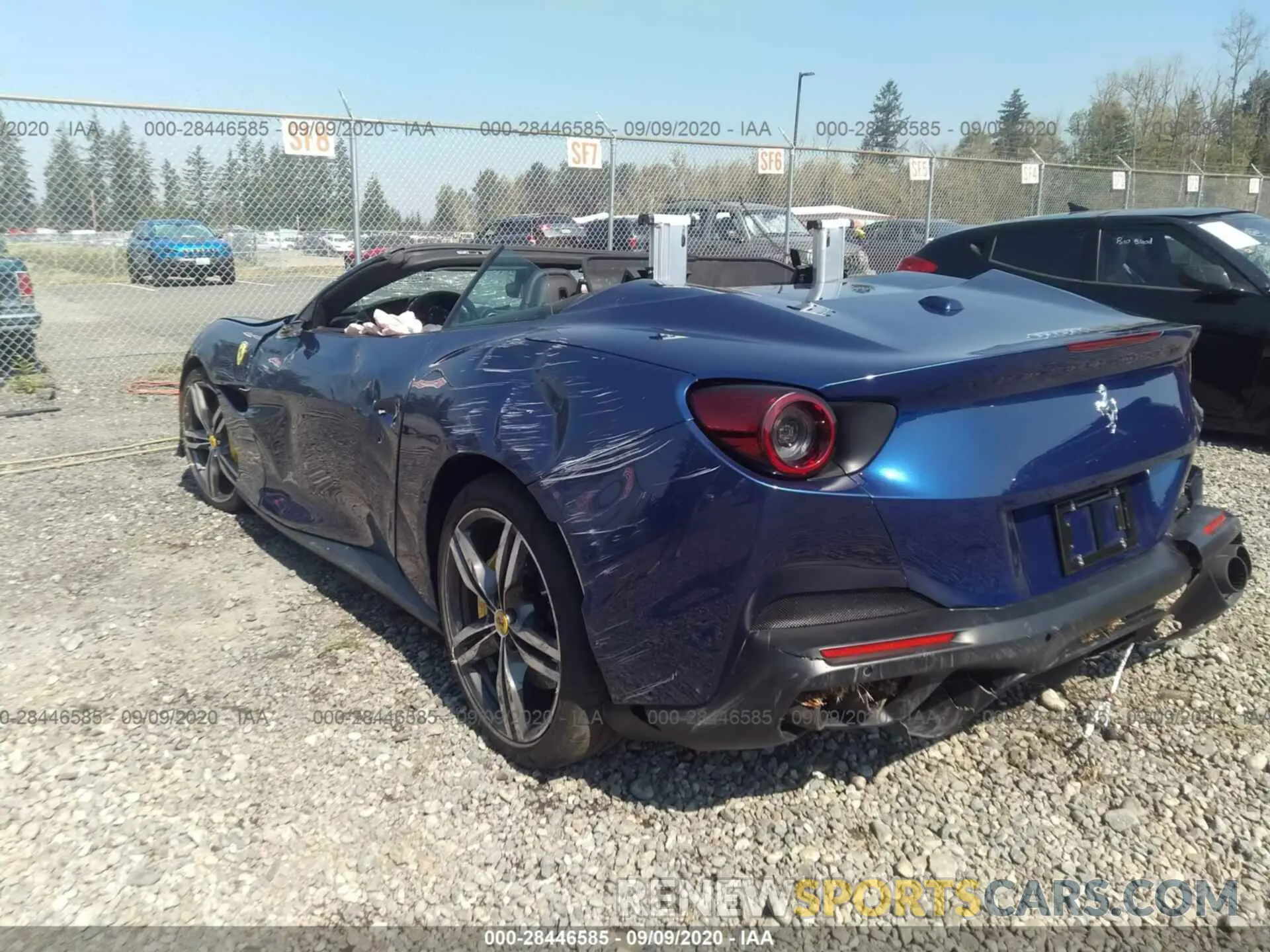 3 fotografías del automóvil dañado ZFF89FPA0K0238803 FERRARI PORTOFINO 2019