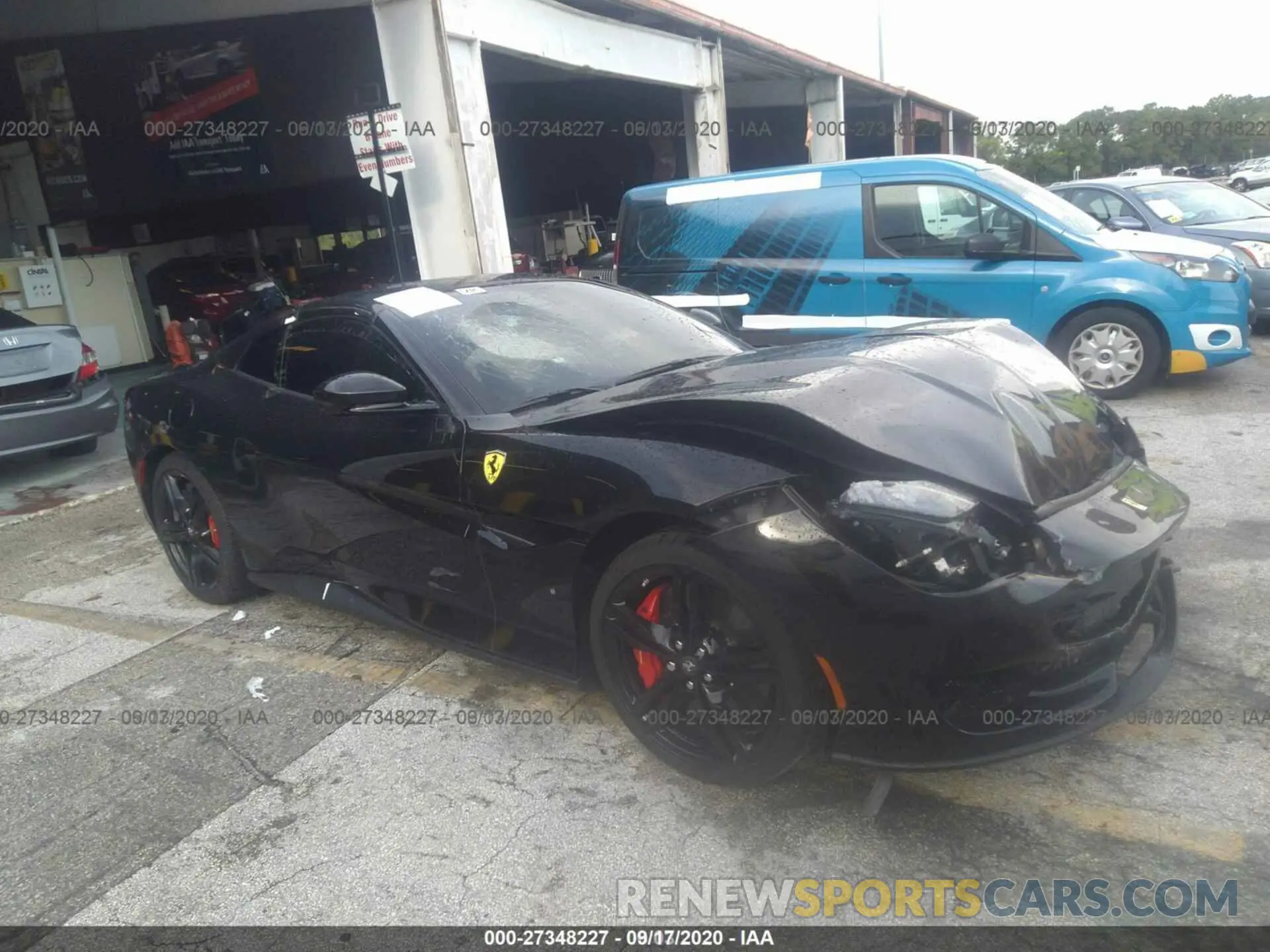 12 fotografías del automóvil dañado ZFF89FPAXK0242356 FERRARI PORTOFINO 2019