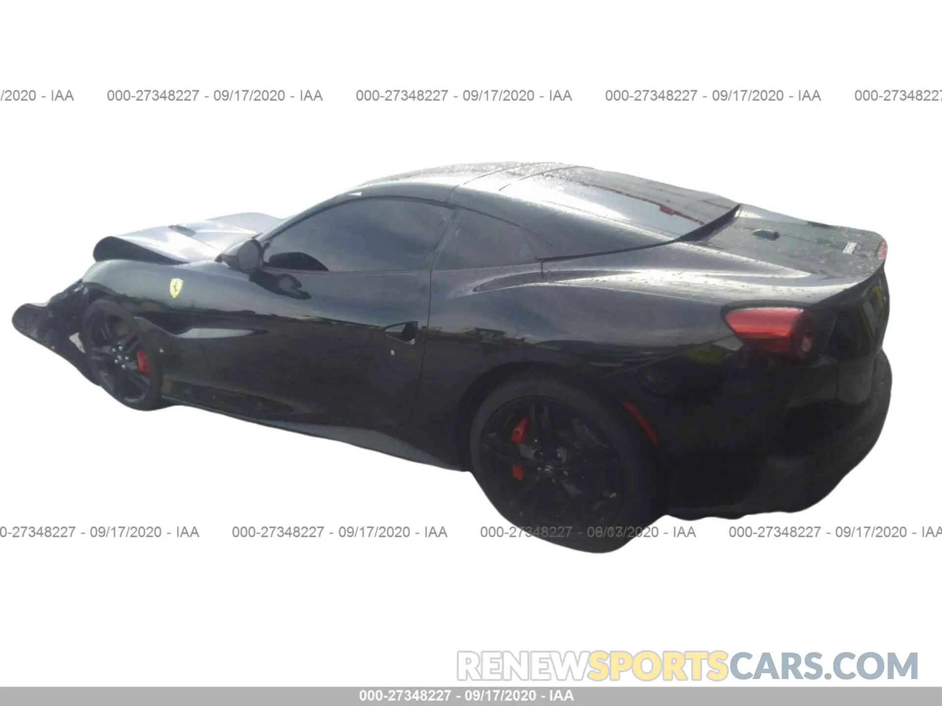 3 fotografías del automóvil dañado ZFF89FPAXK0242356 FERRARI PORTOFINO 2019