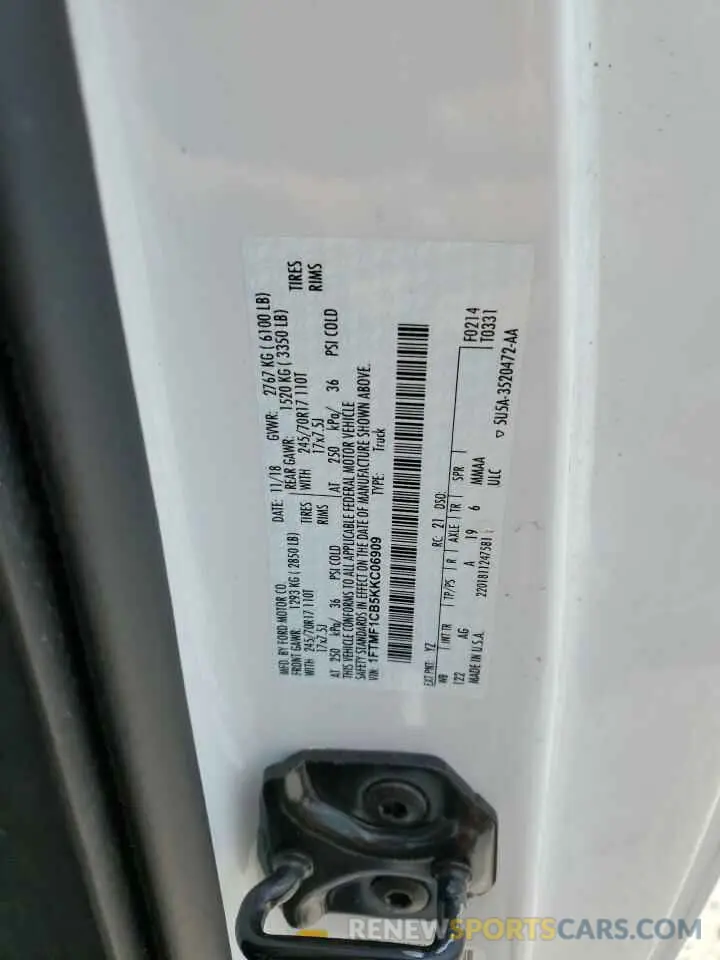 12 fotografías del automóvil dañado 1FTMF1CB5KKC06909 FORD All Models 2019