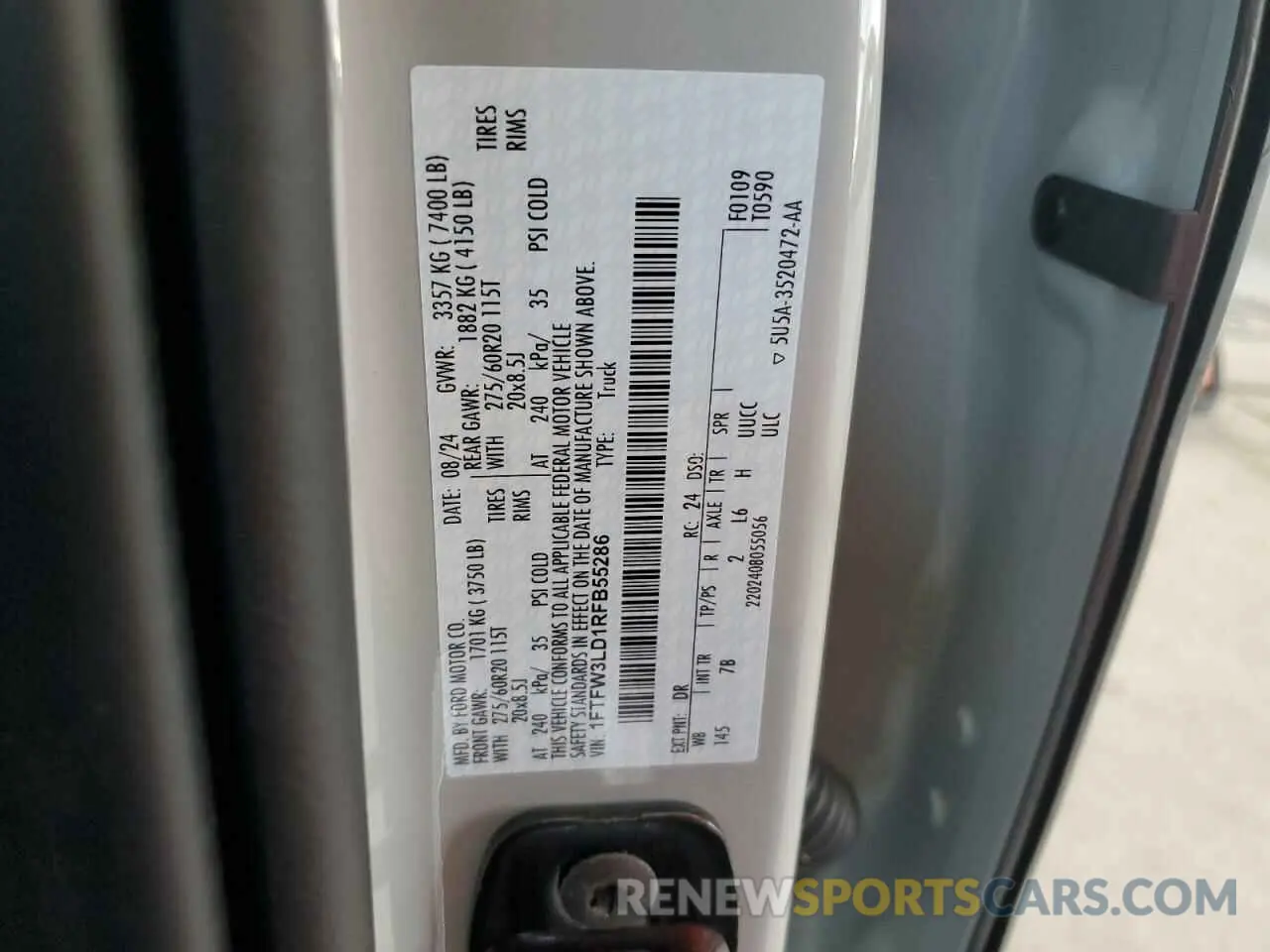 12 fotografías del automóvil dañado 1FTFW3LD1RFB55286 FORD All Models 2024