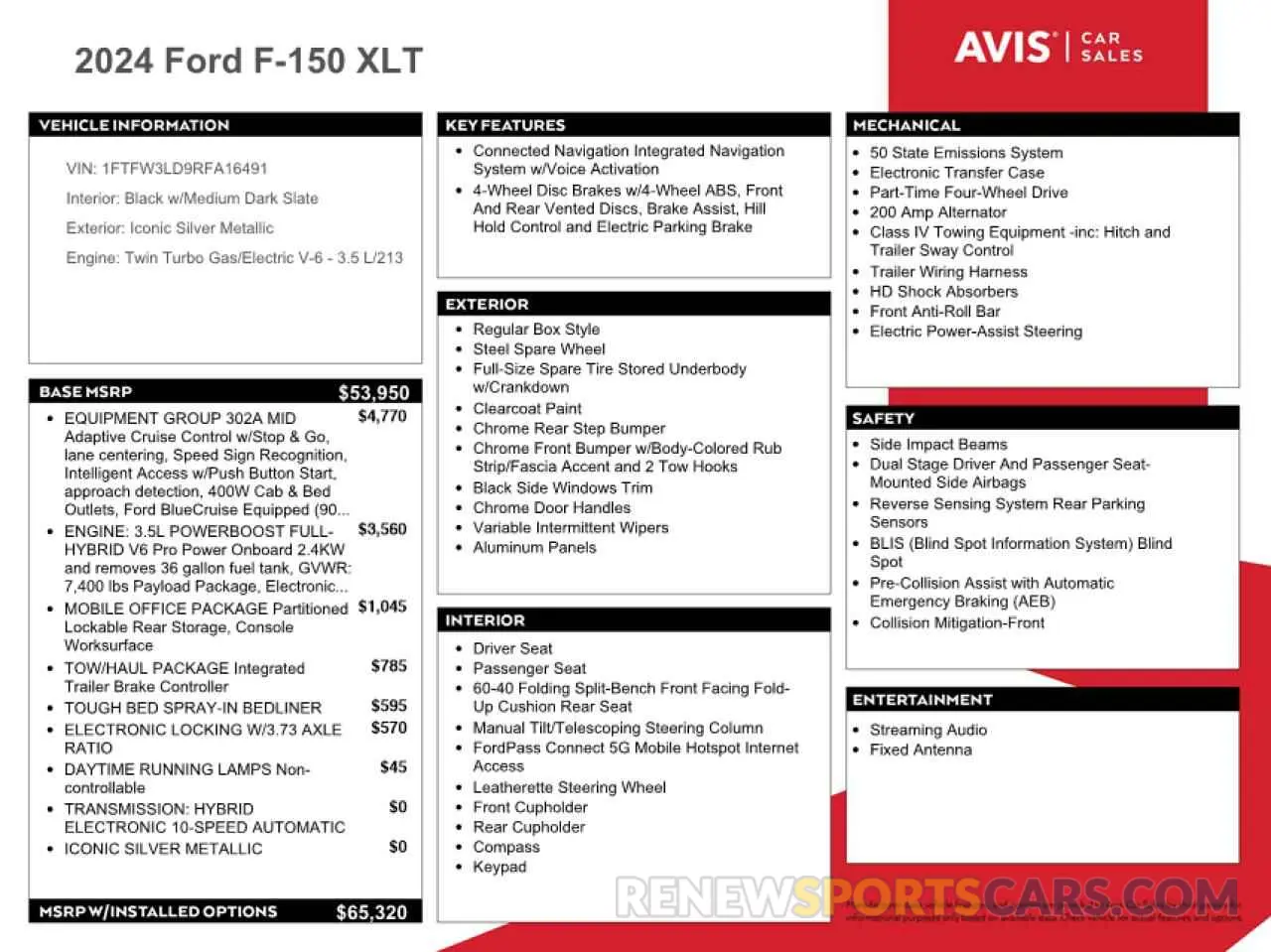 12 fotografías del automóvil dañado 1FTFW3LD9RFA16491 FORD All Models 2024