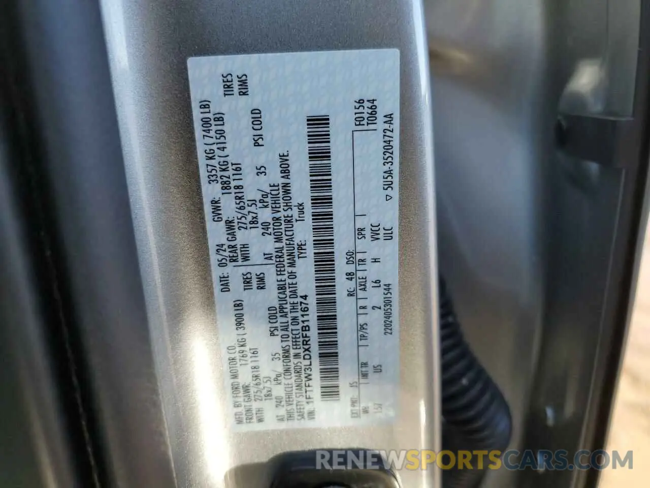 12 fotografías del automóvil dañado 1FTFW3LDXRFB11674 FORD All Models 2024