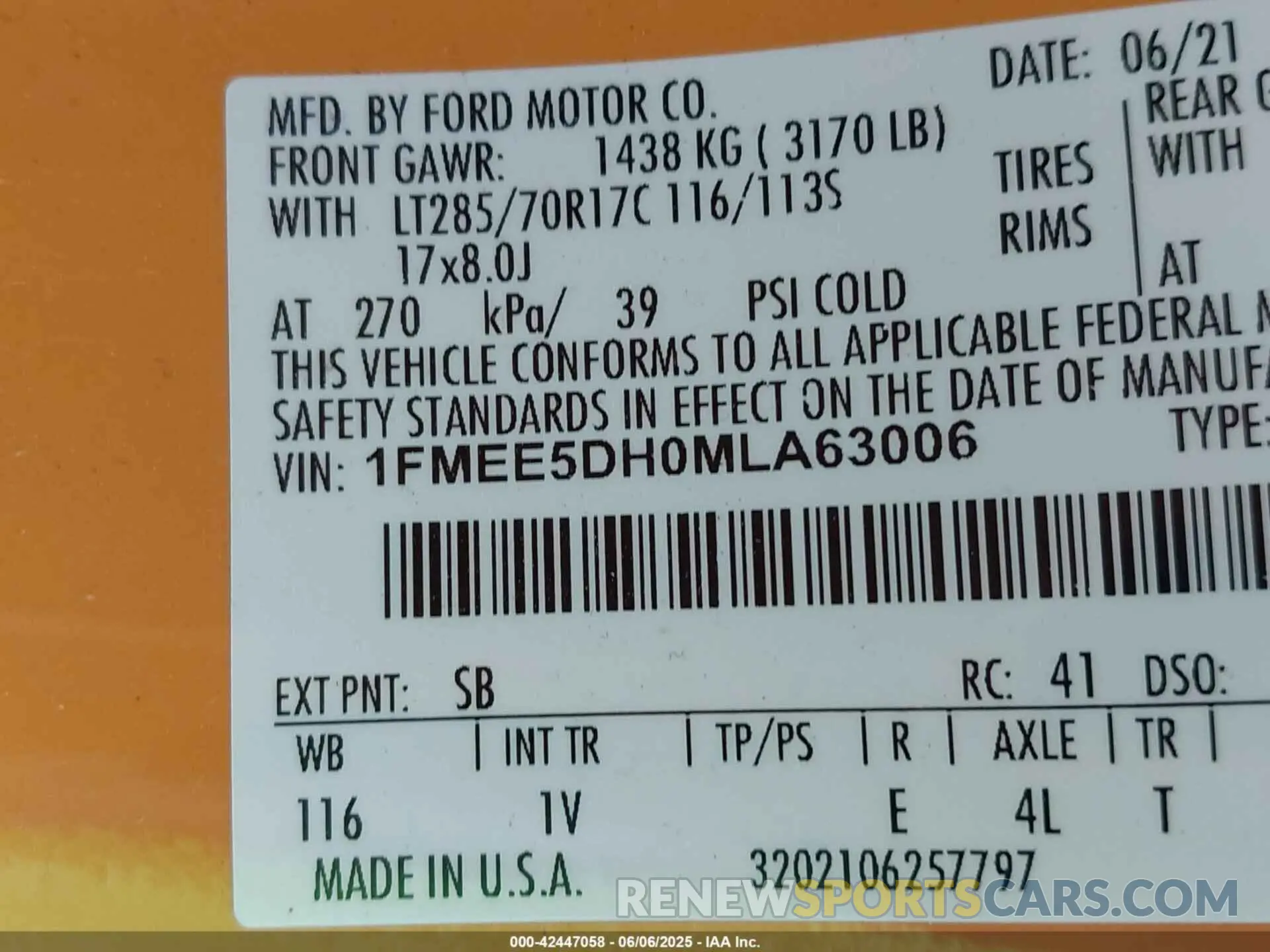 9 fotografías del automóvil dañado 1FMEE5DH0MLA63006 FORD BRONCO 2021