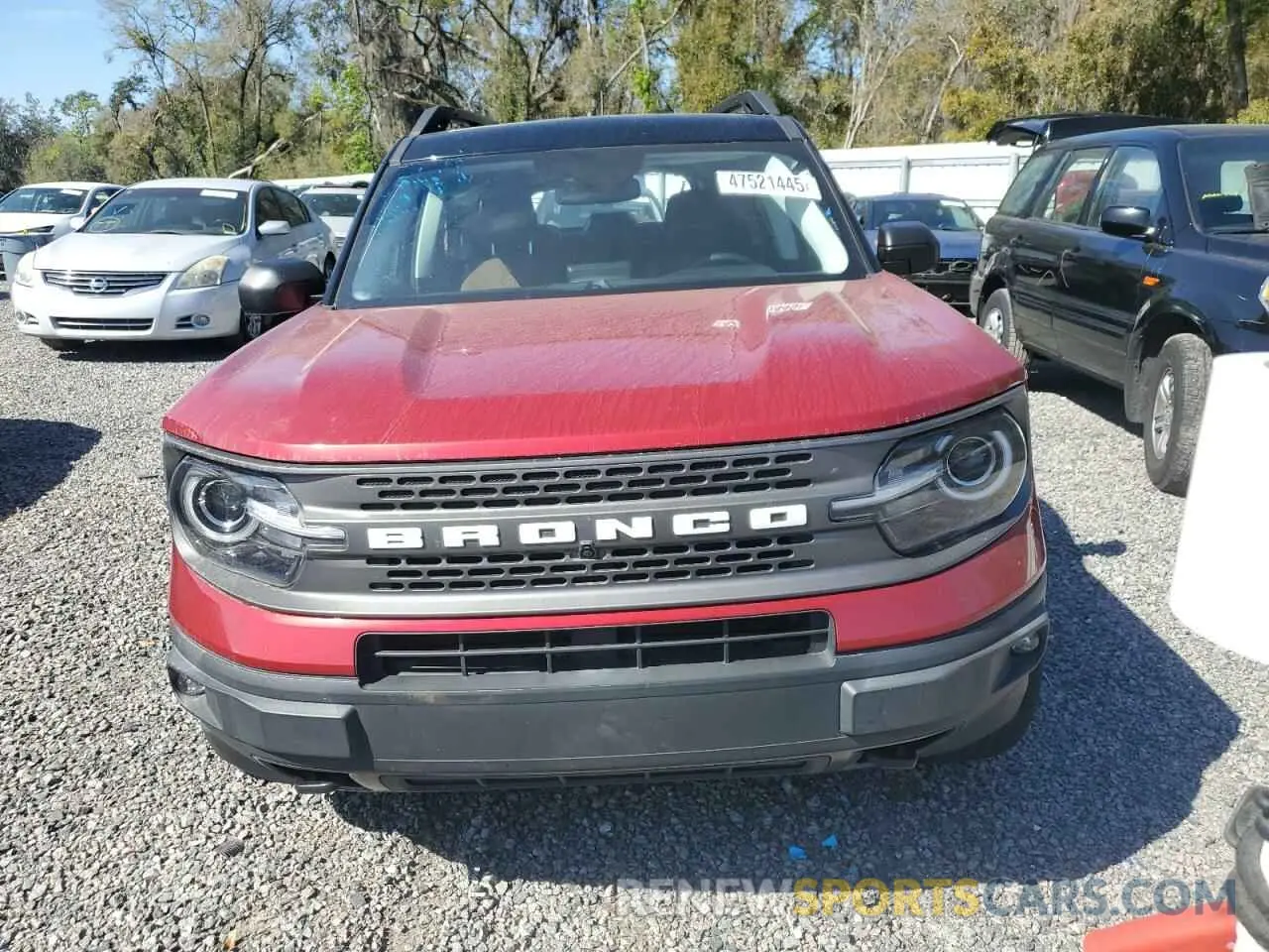 5 fotografías del automóvil dañado 3FMCR9D99MRA44340 FORD BRONCO 2021