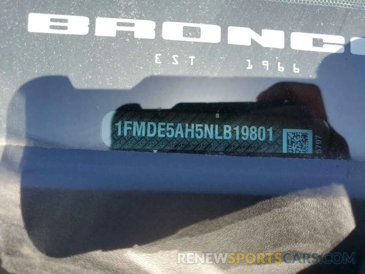 13 fotografías del automóvil dañado 1FMDE5AH5NLB19801 FORD BRONCO 2022