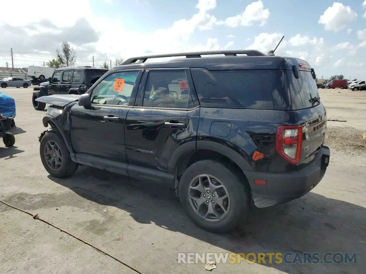2 fotografías del automóvil dañado 3FMCR9D98NRD33405 FORD BRONCO 2022
