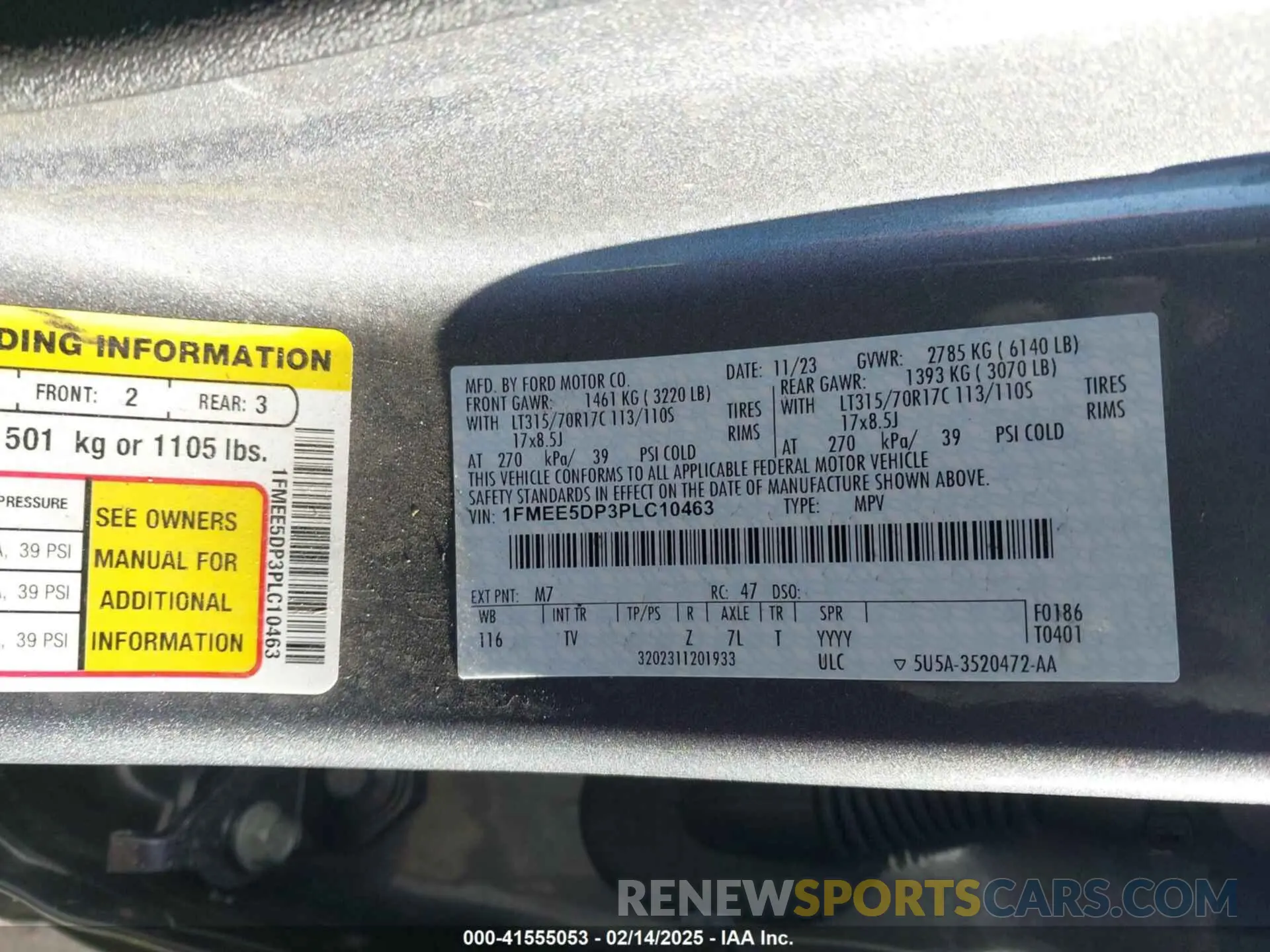 9 fotografías del automóvil dañado 1FMEE5DP3PLC10463 FORD BRONCO 2023