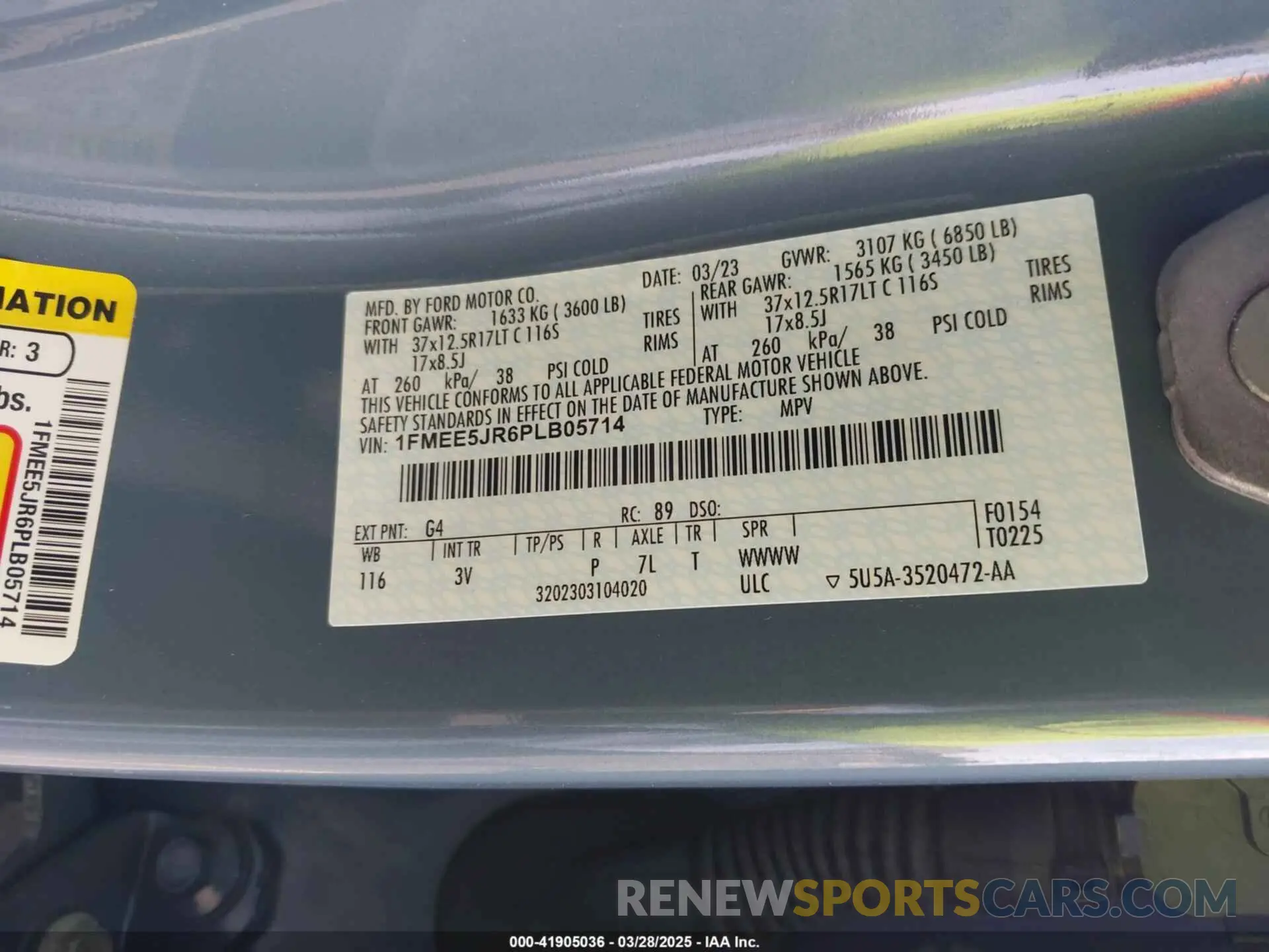 9 fotografías del automóvil dañado 1FMEE5JR6PLB05714 FORD BRONCO 2023
