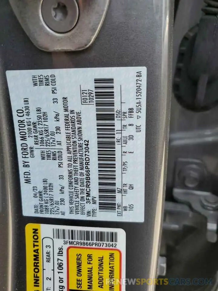 13 fotografías del automóvil dañado 3FMCR9B66PRD73042 FORD BRONCO 2023