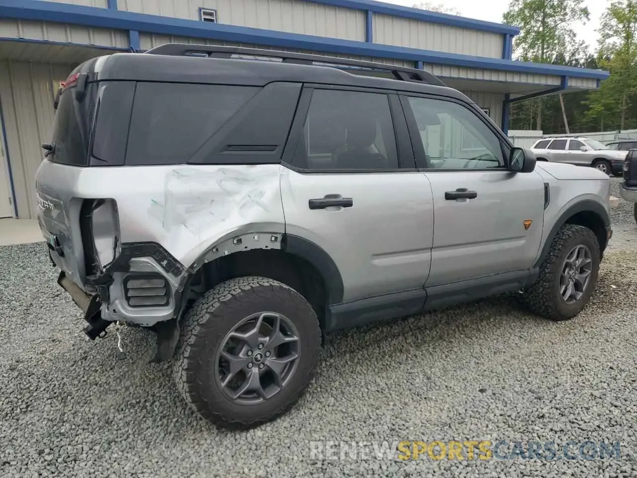 3 fotografías del automóvil dañado 3FMCR9D93PRD32150 FORD BRONCO 2023