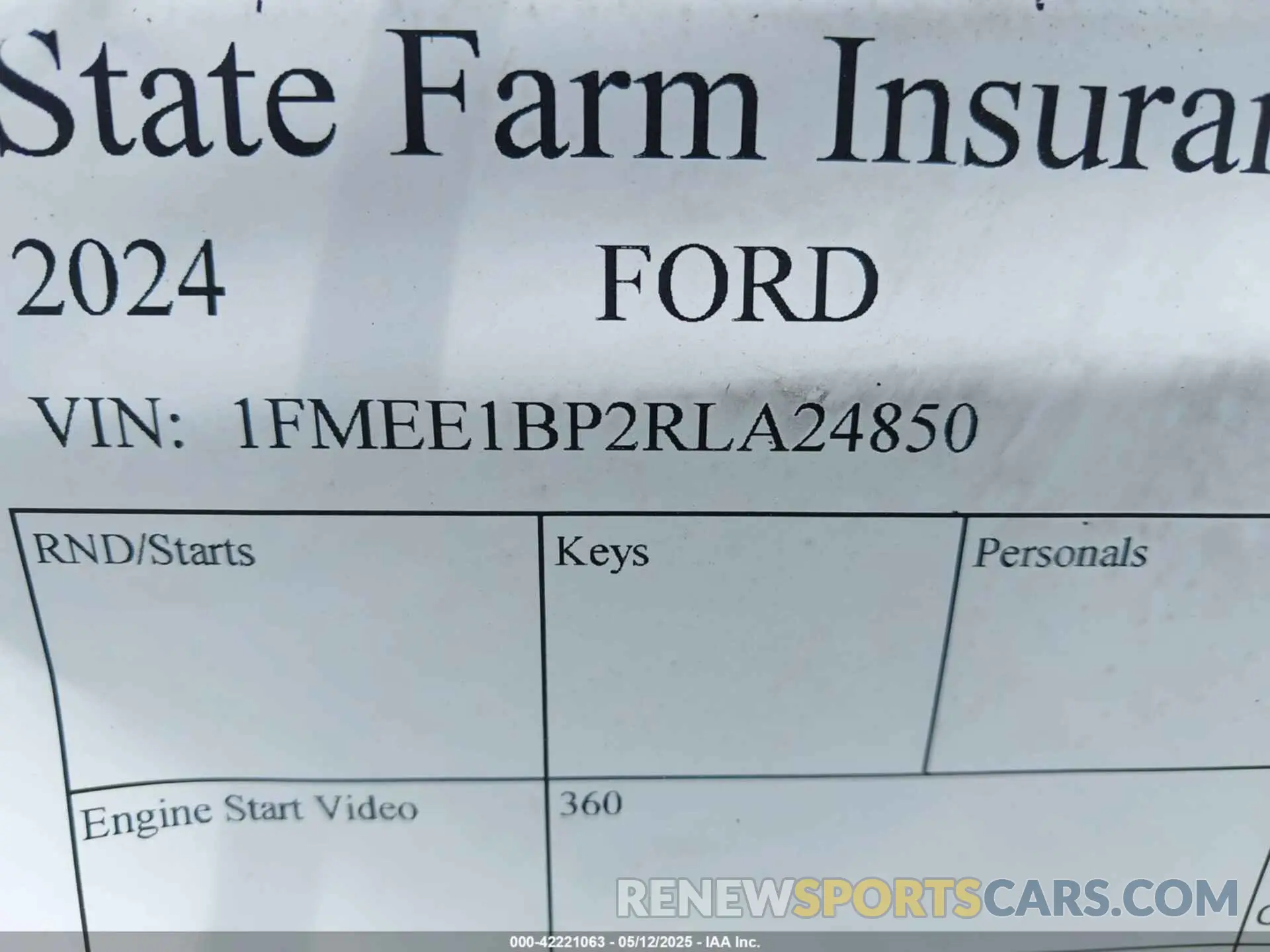 9 fotografías del automóvil dañado 1FMEE1BP2RLA24850 FORD BRONCO 2024
