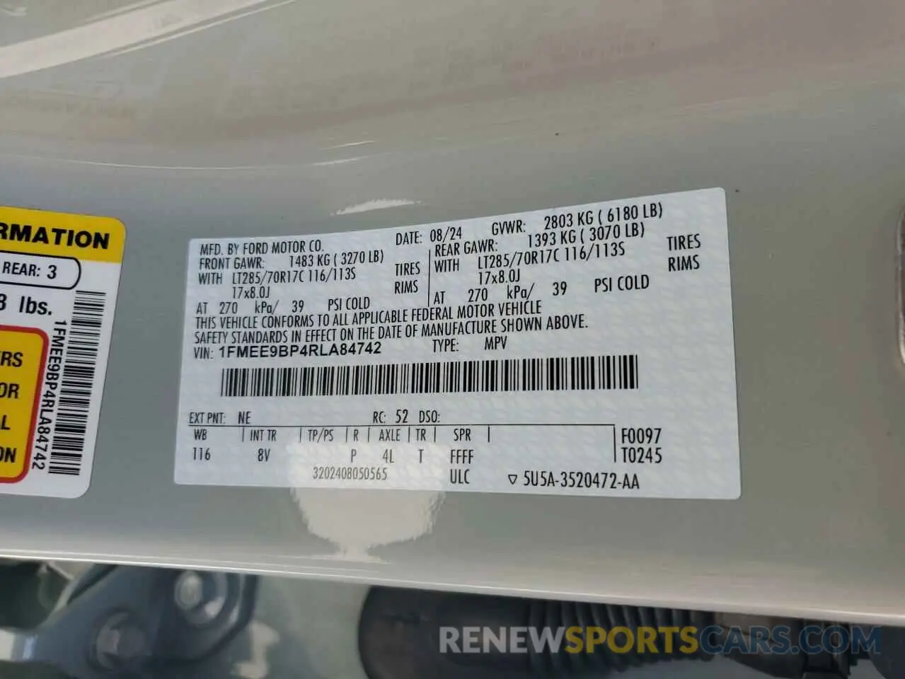 13 fotografías del automóvil dañado 1FMEE9BP4RLA84742 FORD BRONCO BAD 2024