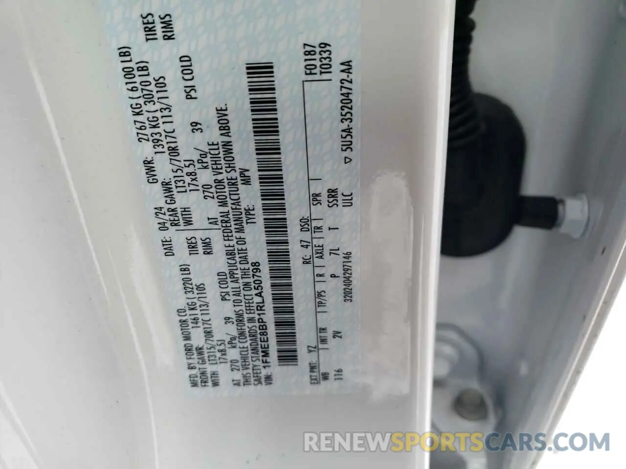 13 fotografías del automóvil dañado 1FMEE8BP1RLA50798 FORD BRONCO OUT 2024