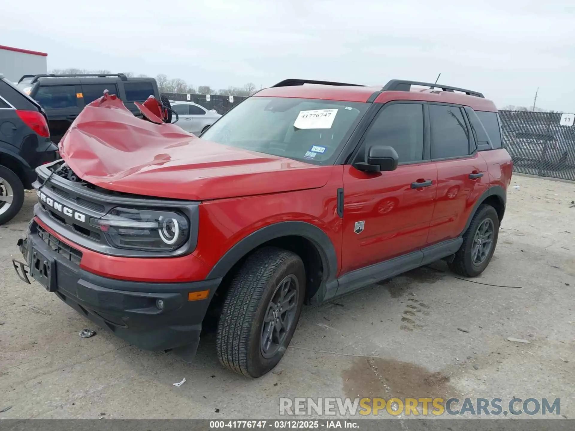2 fotografías del automóvil dañado 3FMCR9B67NRE16574 FORD BRONCO SPORT 2022