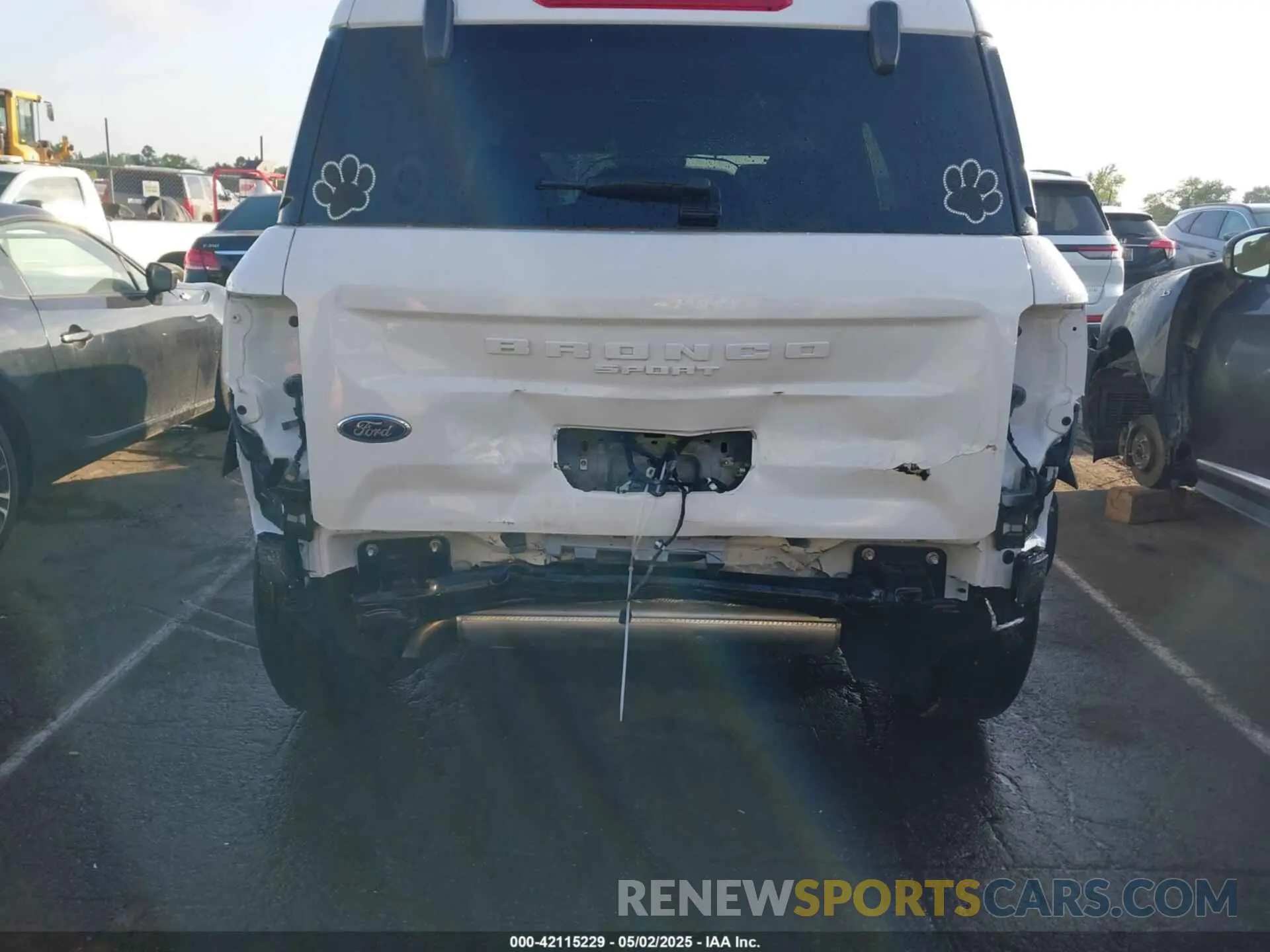 6 fotografías del automóvil dañado 3FMCR9B62PRE21443 FORD BRONCO SPORT 2023