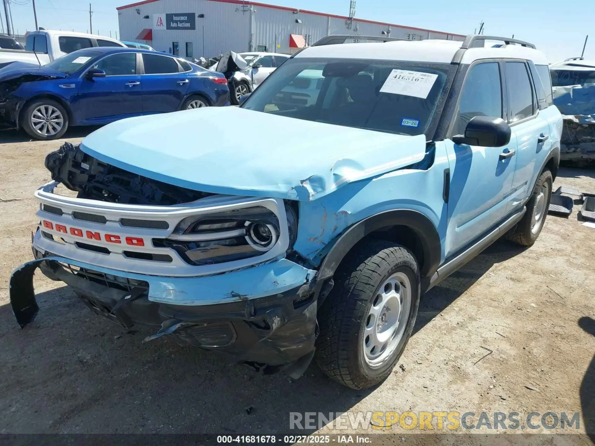 2 fotografías del automóvil dañado 3FMCR9G61RRE55367 FORD BRONCO SPORT 2024