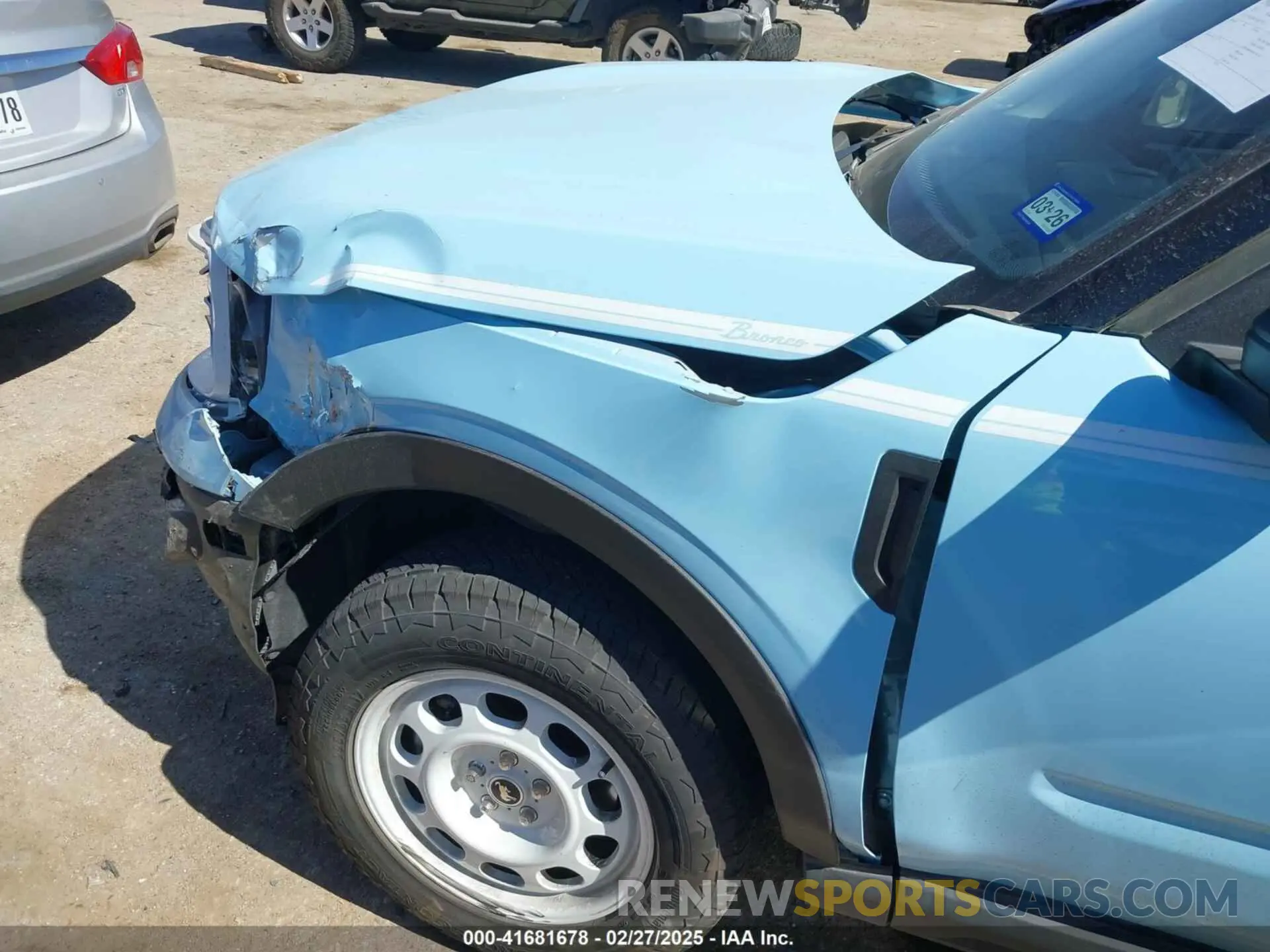 6 fotografías del automóvil dañado 3FMCR9G61RRE55367 FORD BRONCO SPORT 2024
