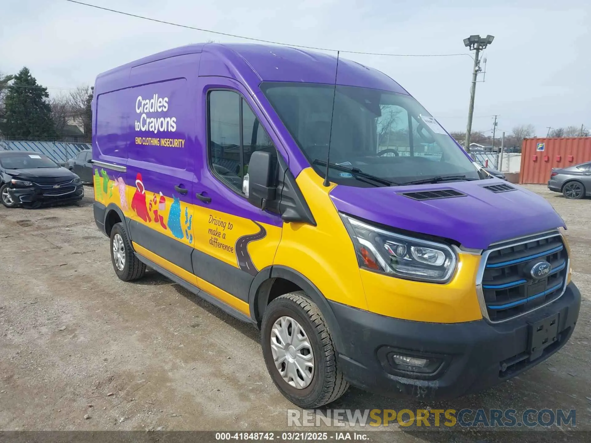 1 fotografías del automóvil dañado 1FTBW9CK7NKA13073 FORD E-TRANSIT-350 2022