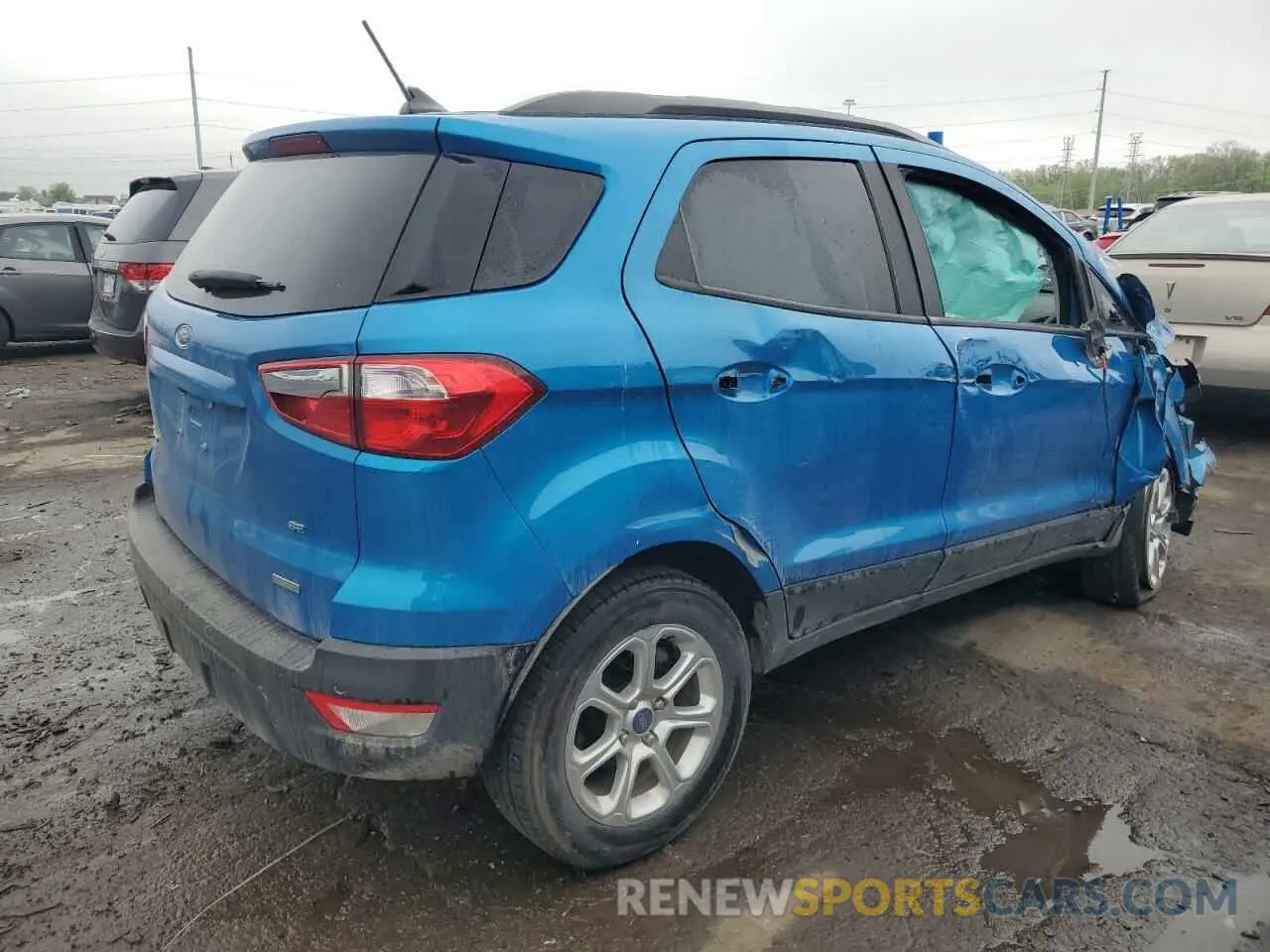 3 fotografías del automóvil dañado MAJ3S2GE6KC263556 FORD ECOSPORT 2019