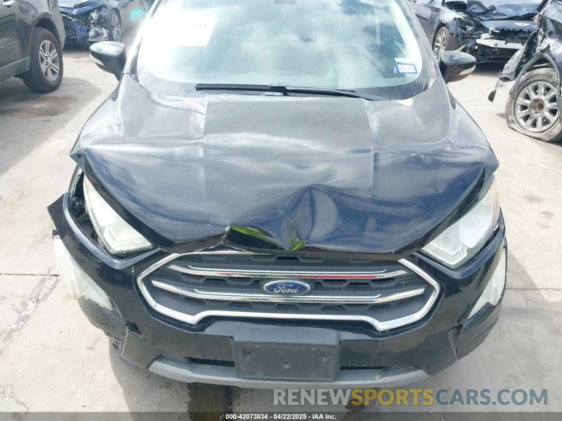 6 fotografías del automóvil dañado MAJ3S2KE5KC267816 FORD ECOSPORT 2019