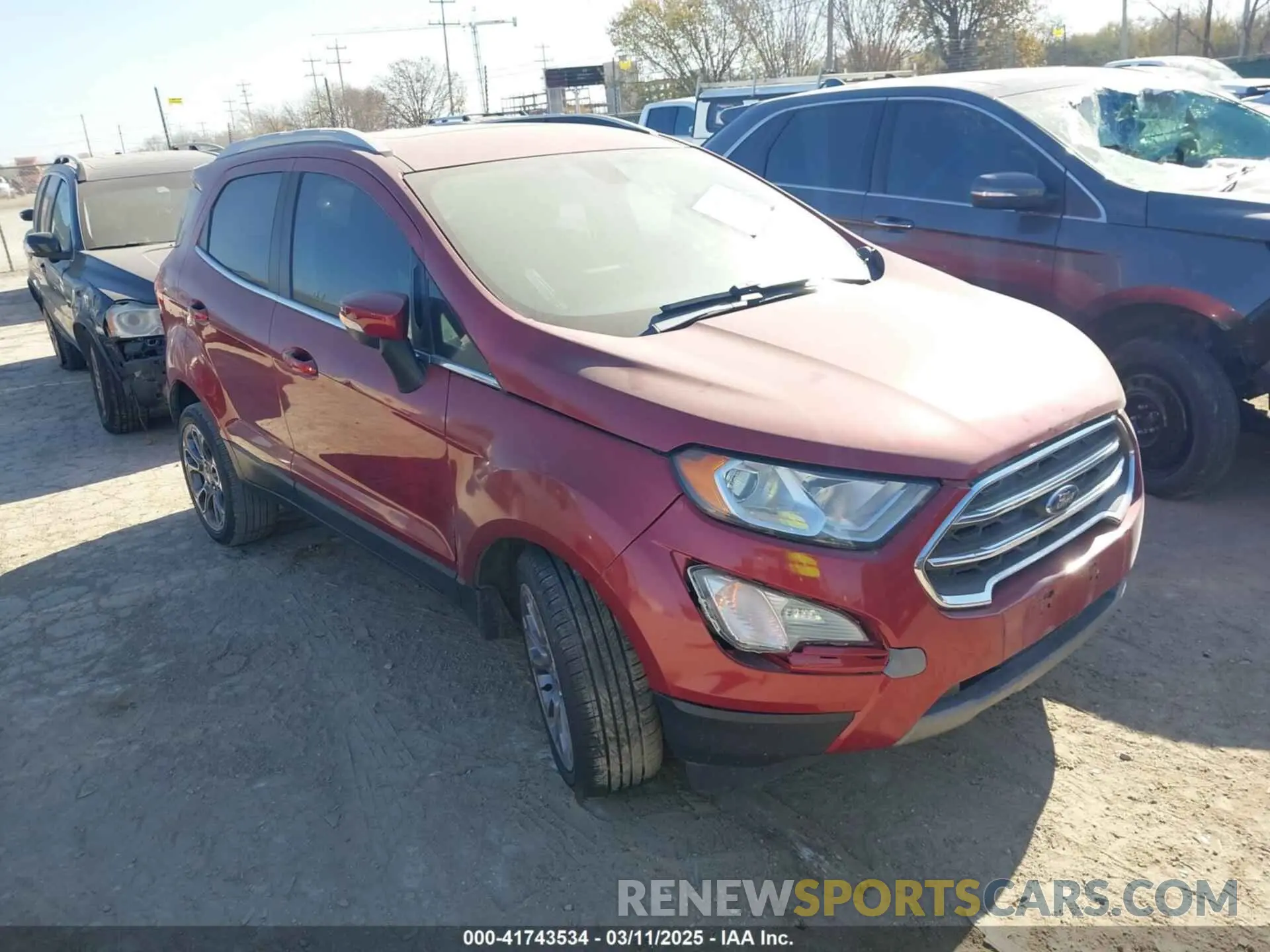 1 fotografías del automóvil dañado MAJ3S2KEXKC272574 FORD ECOSPORT 2019