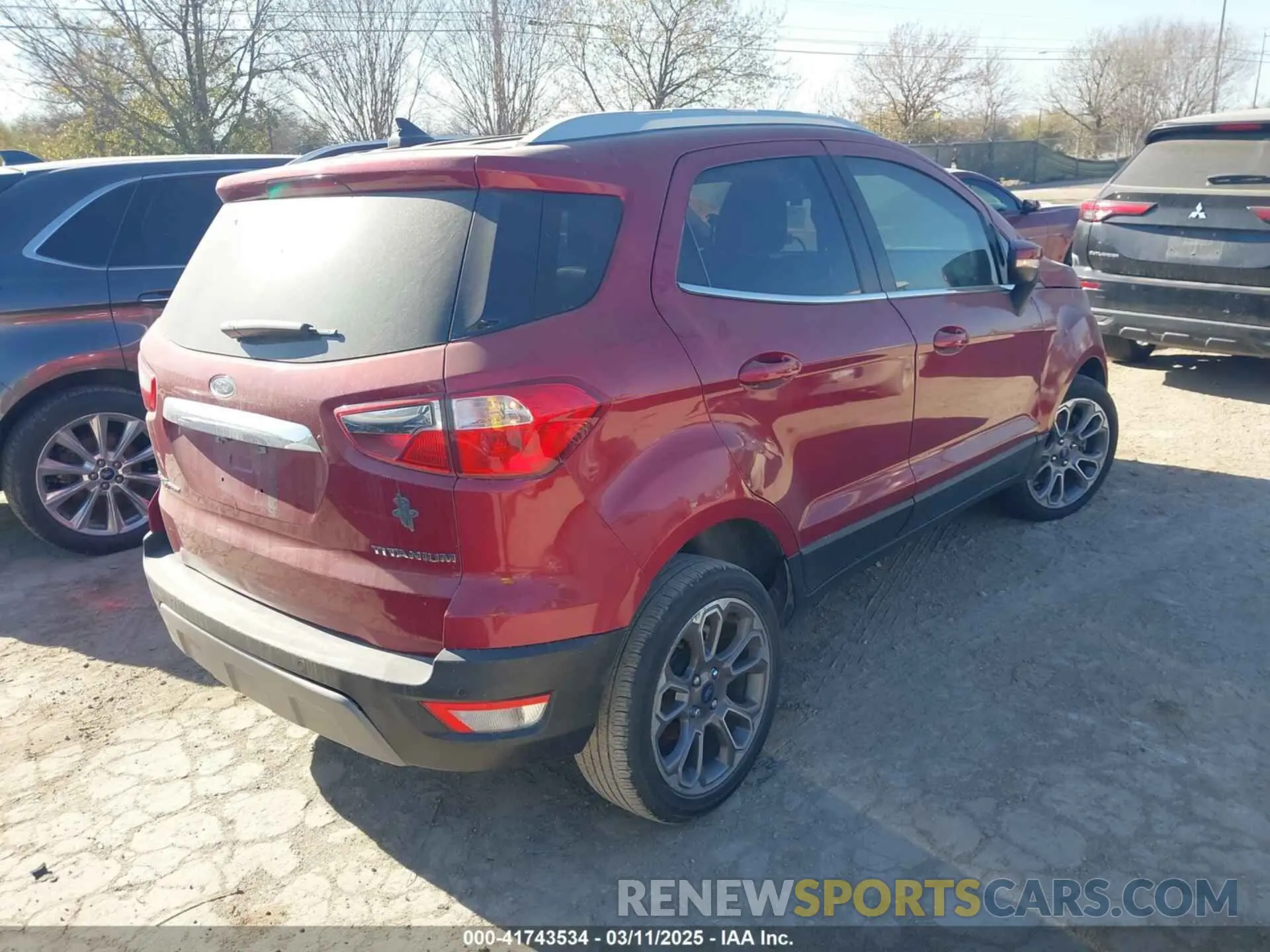 4 fotografías del automóvil dañado MAJ3S2KEXKC272574 FORD ECOSPORT 2019
